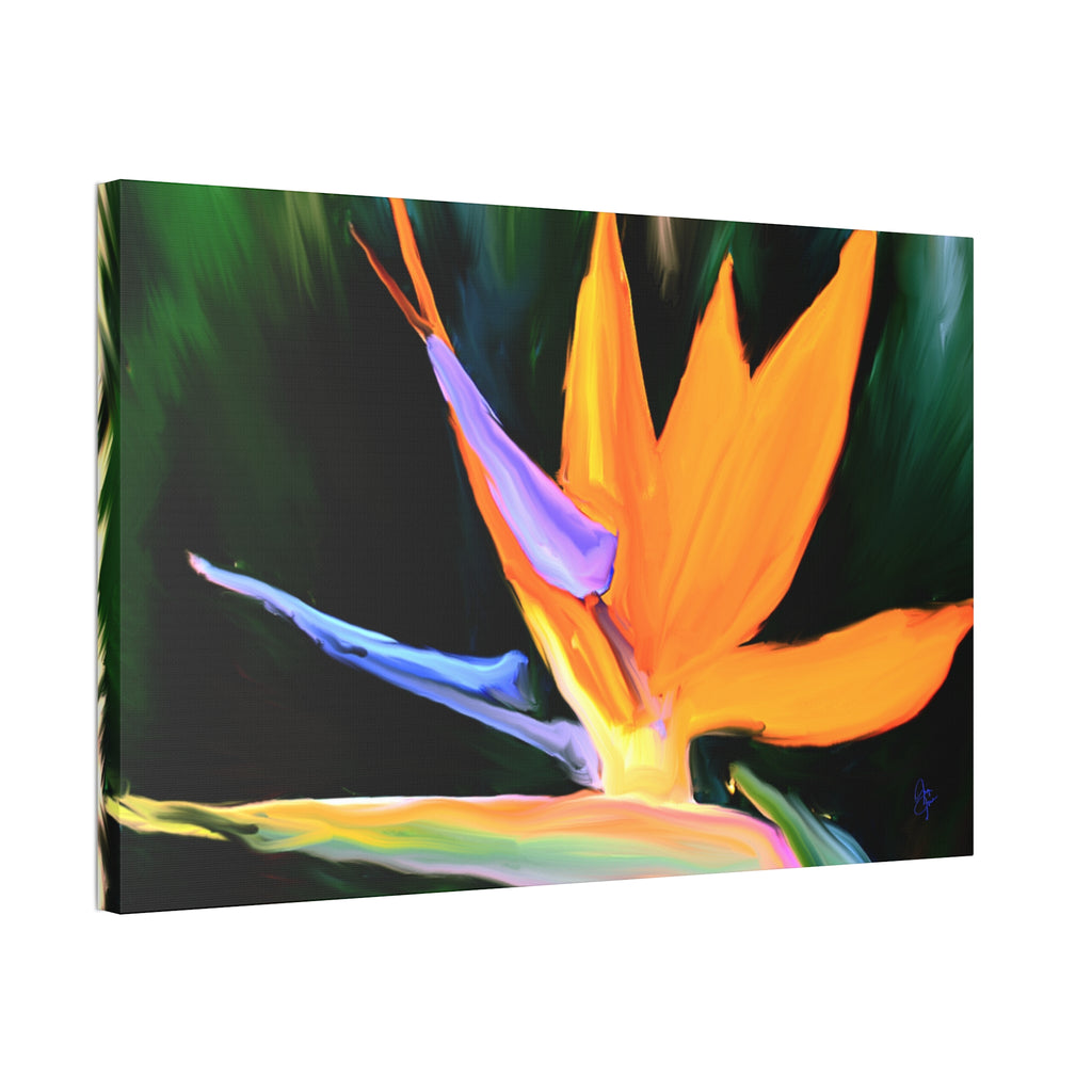 Bird of Paradise Floral Canvas Print — Vibrant Tropical Wall Art