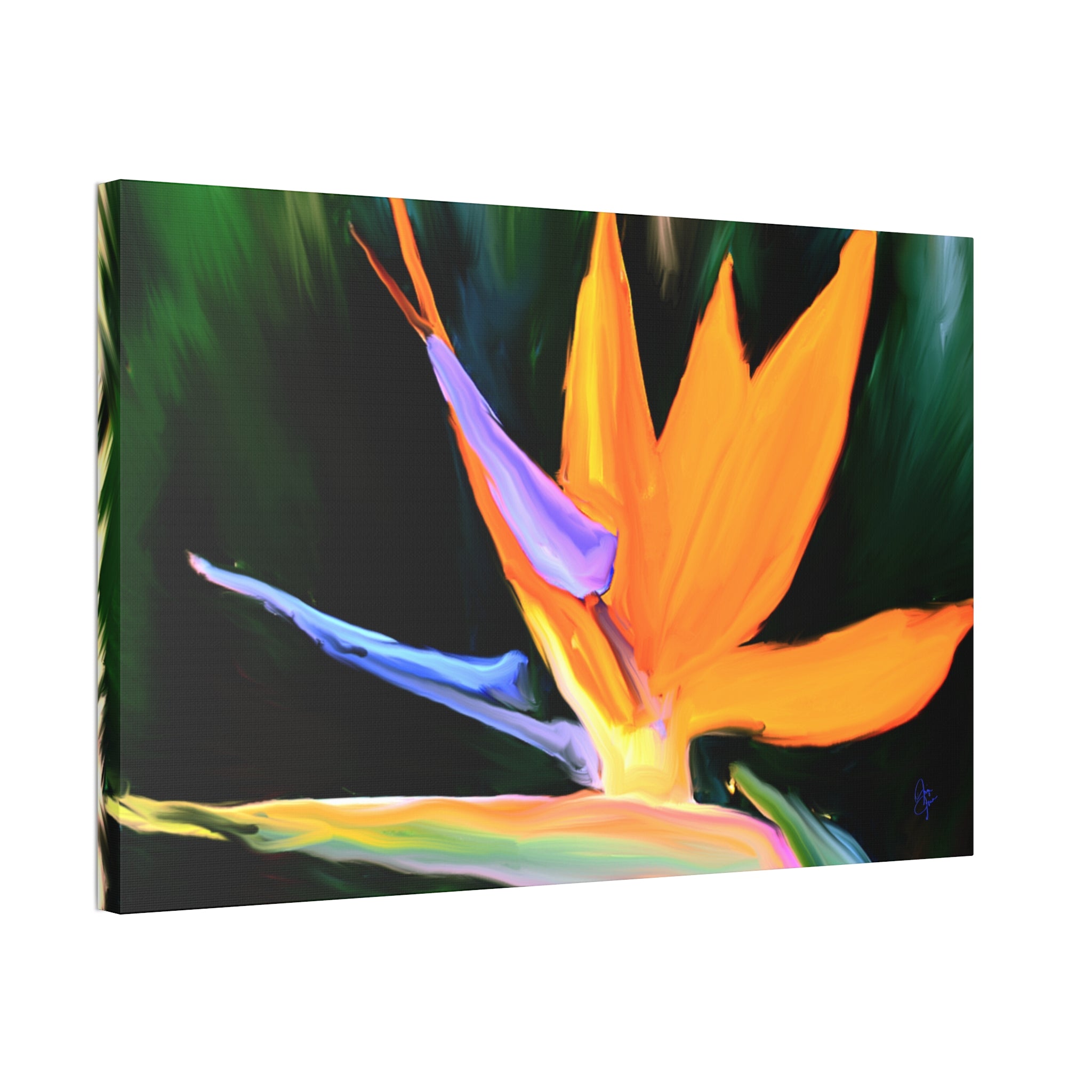 Bird of Paradise Floral Canvas Print — Vibrant Tropical Wall Art