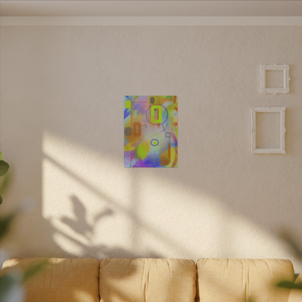 Abstract Color Burst Matte Canvas Print — Vibrant Geometric Wall Art