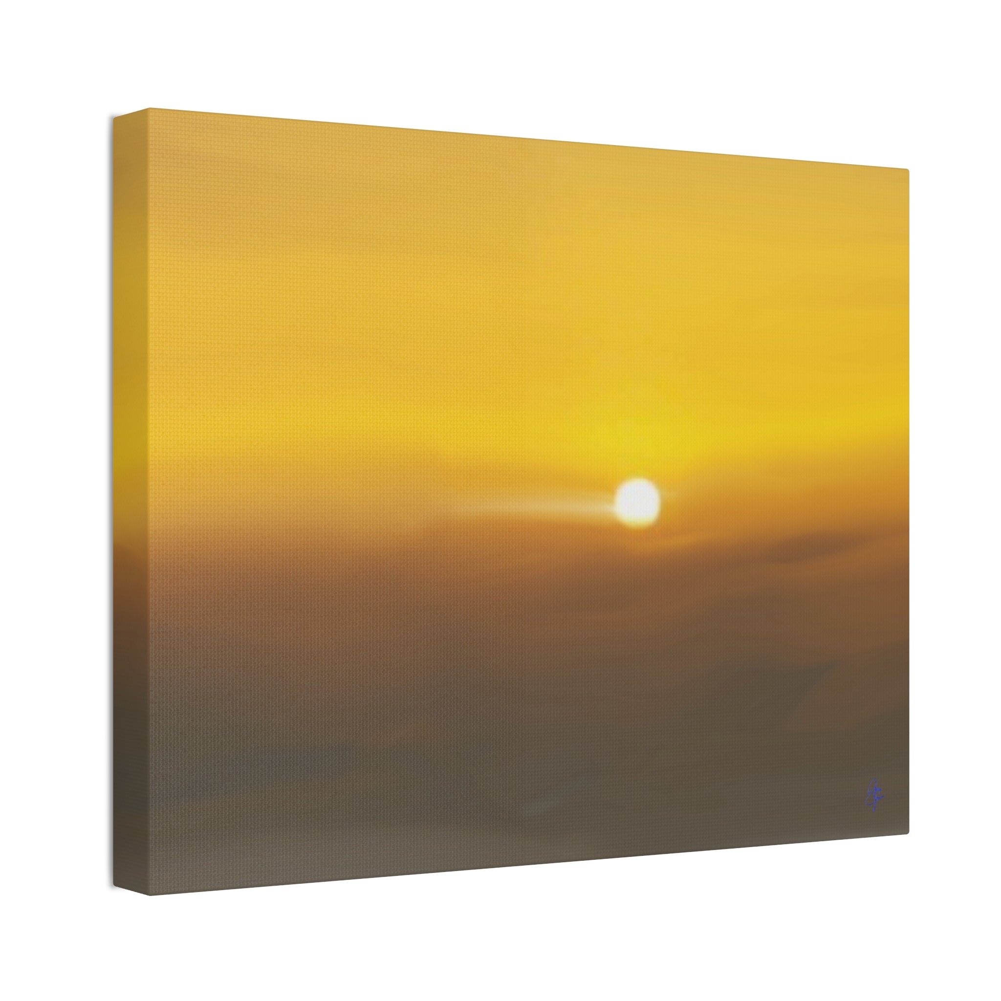 Golden Sunrise Canvas Wall Art — Tranquil Sunrise Stretched Canvas