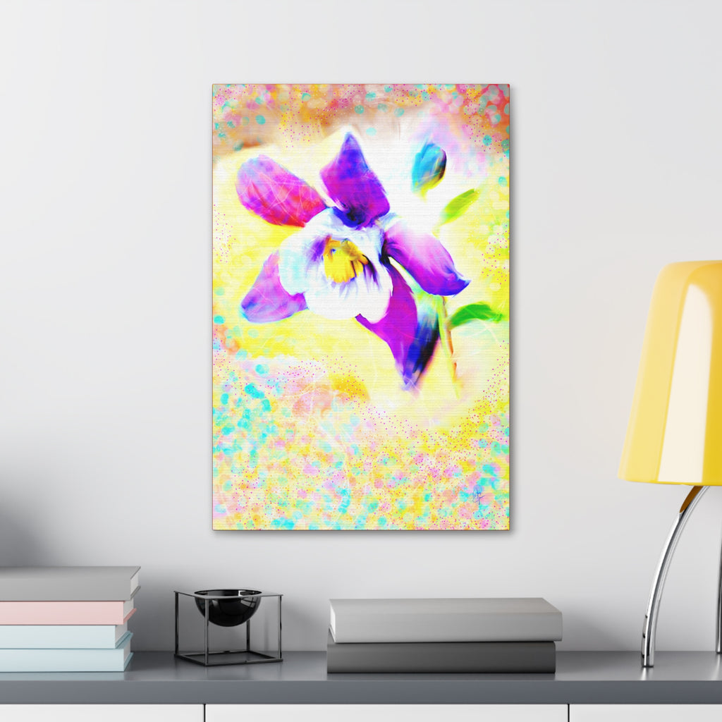 Purple Orchid Canvas Wall Art - Vibrant Floral Stretched Canvas