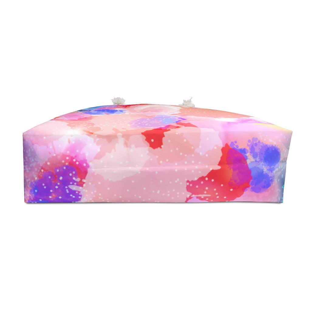 Floral Watercolor Weekender Bag — Colorful Abstract Travel Tote