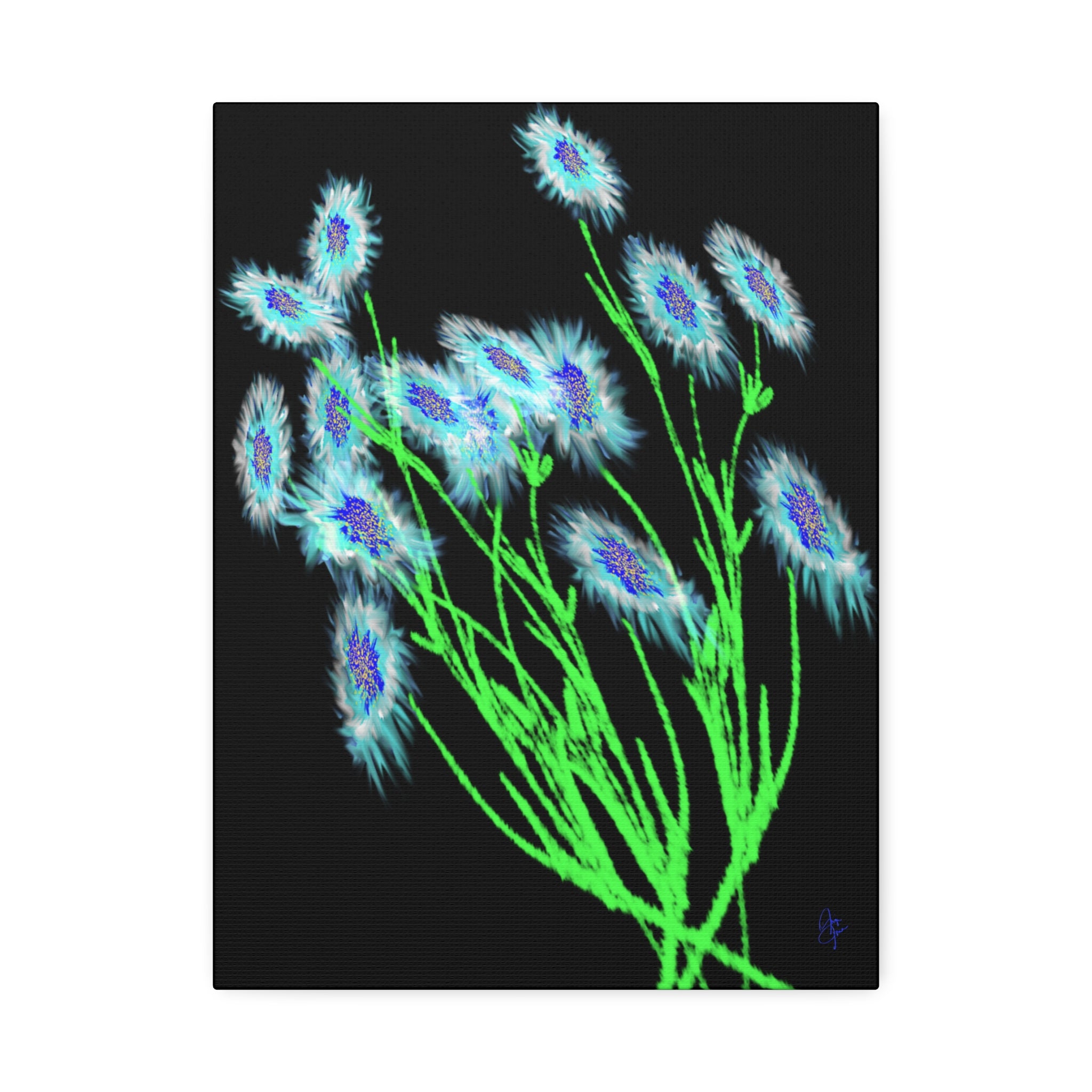 Neon Wildflower Canvas Print