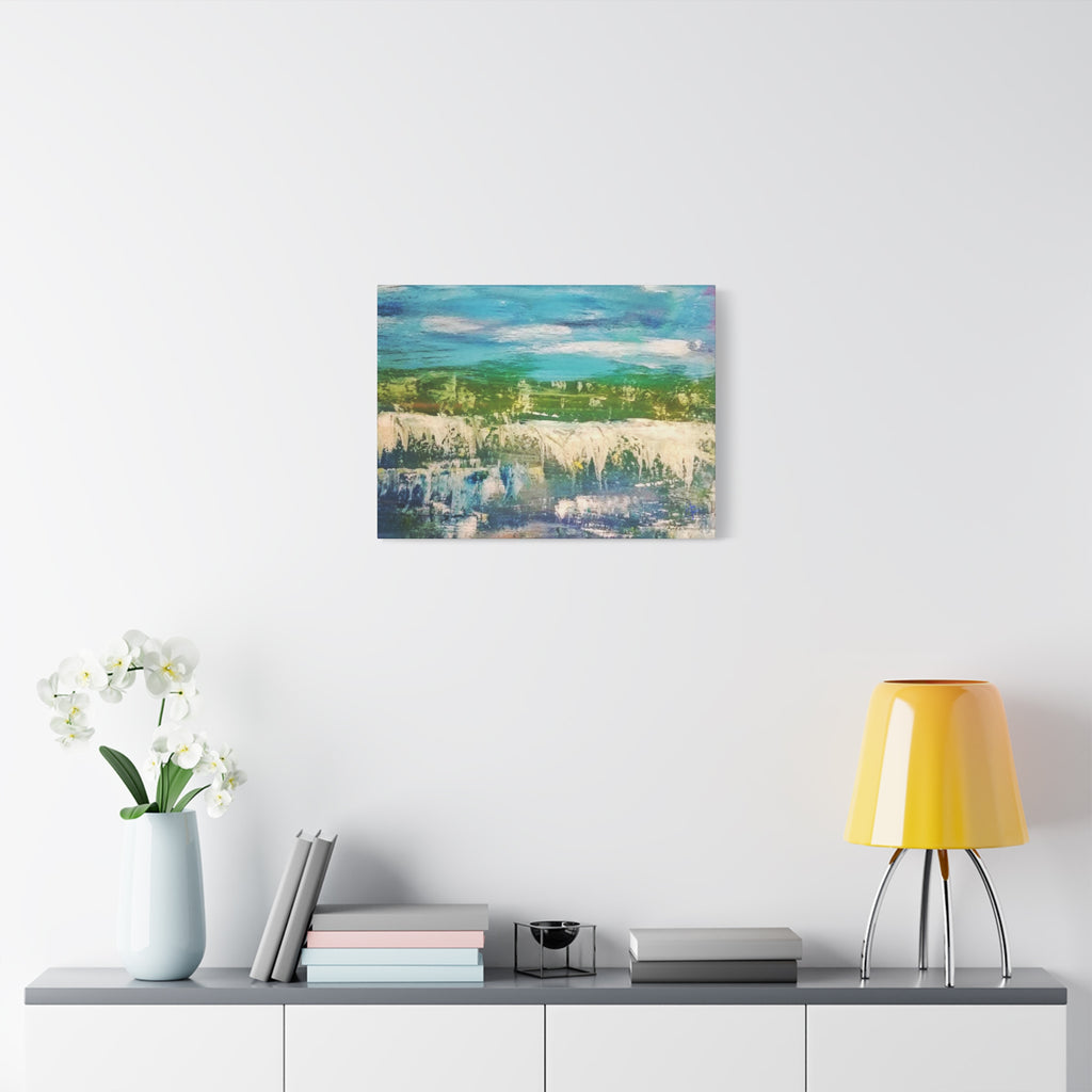 Coastal Abstract Landscape Matte Canvas Print — Stretched 1.25"