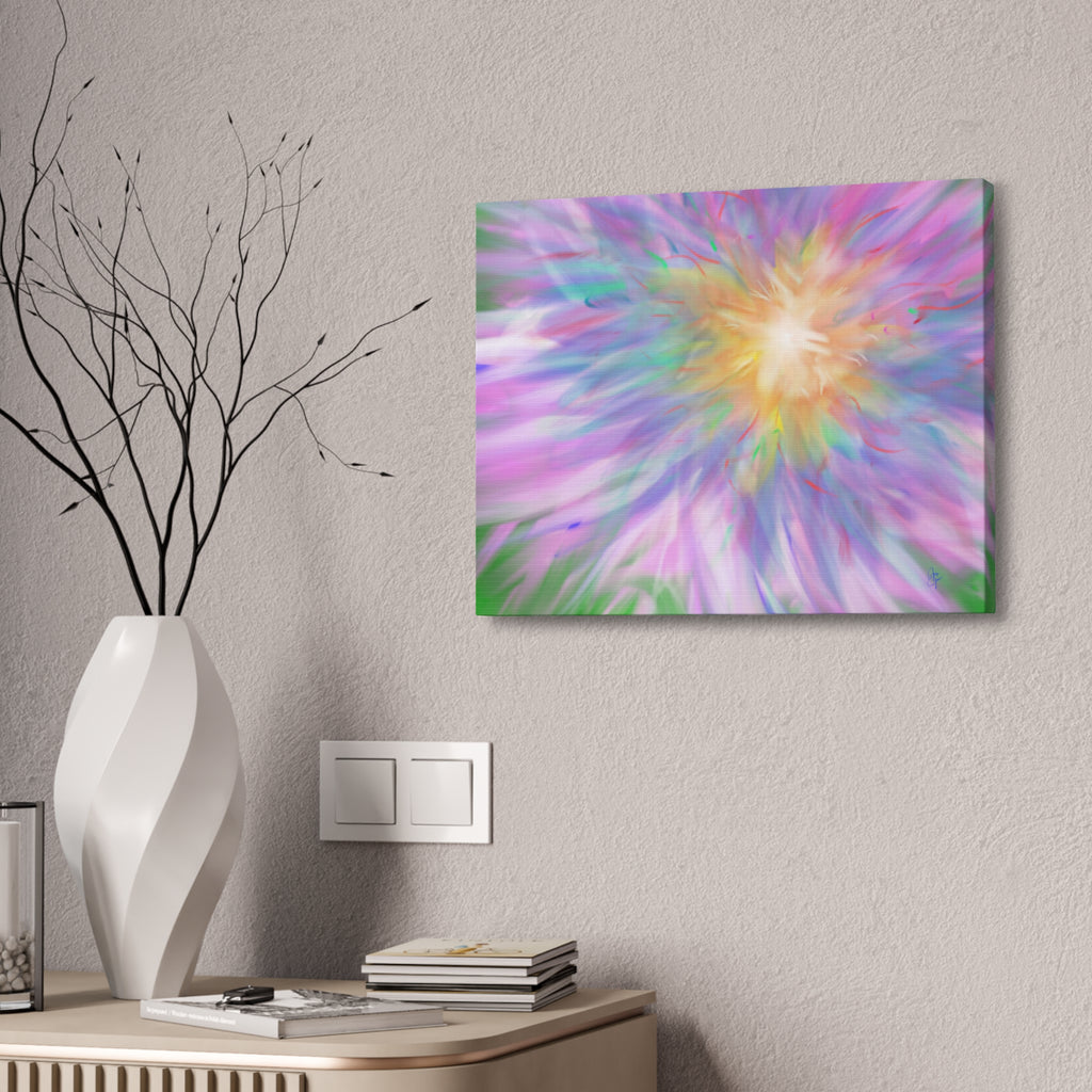 Vibrant Lilypad Stretched Canvas Wall Art