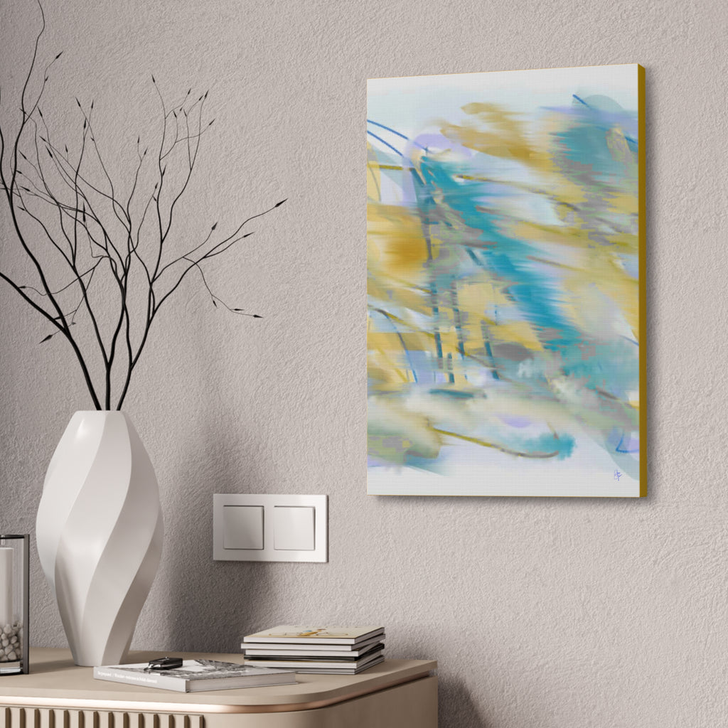Abstract Coastal Breeze Canvas — Stretched 1.5" Wall Art