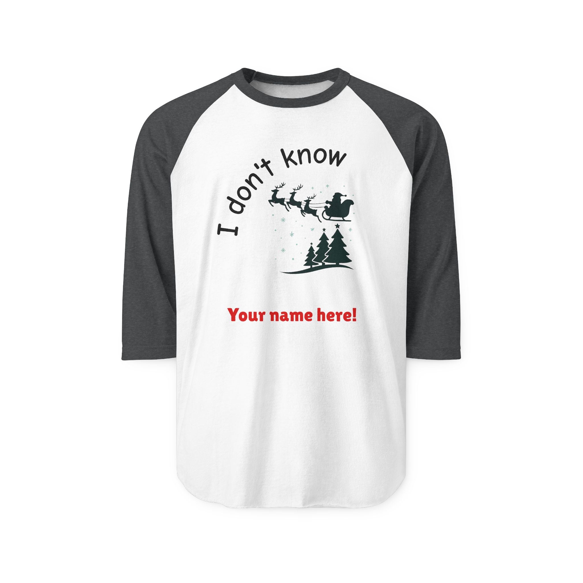 Personalized Raglan Shirt — "Kristina!" Name Baseball Tee
