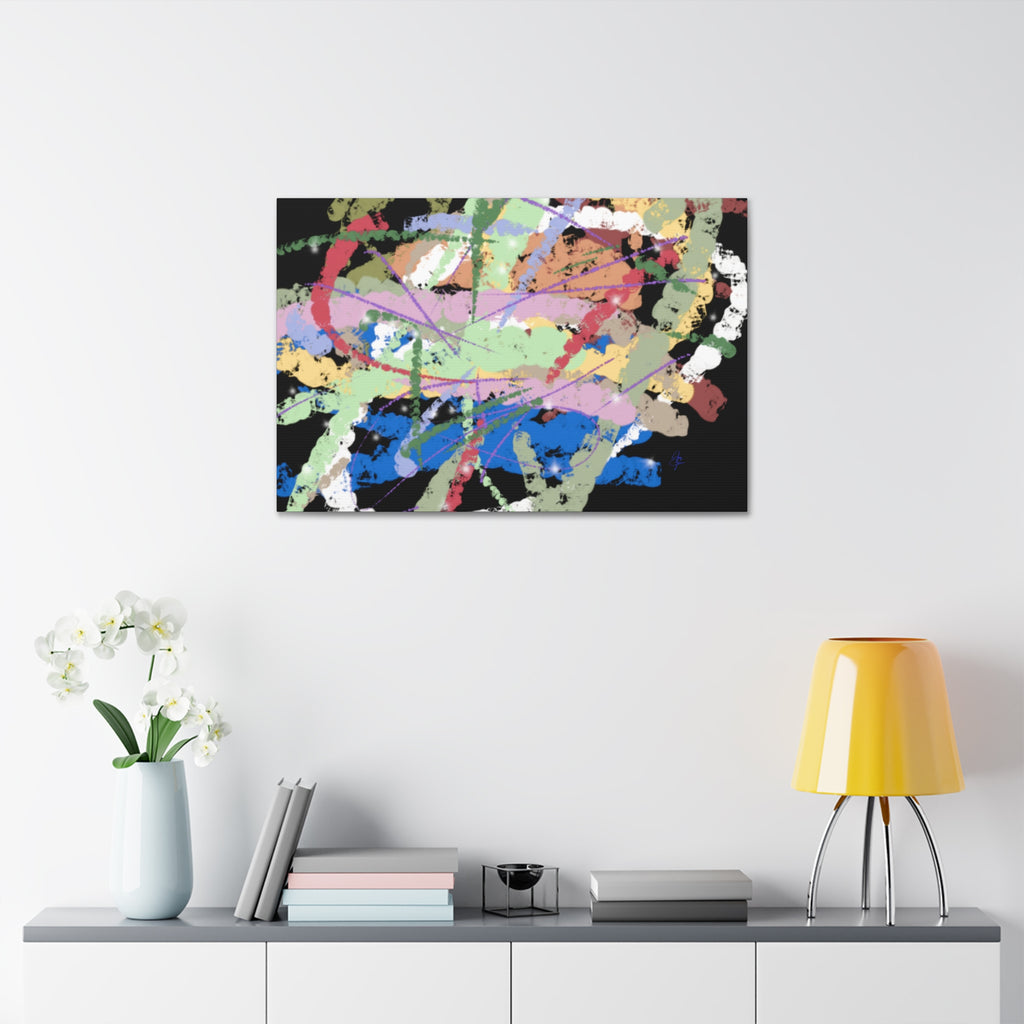 Abstract Color Splash Canvas Print — Vibrant Modern Wall Art (Stretched 1.5")