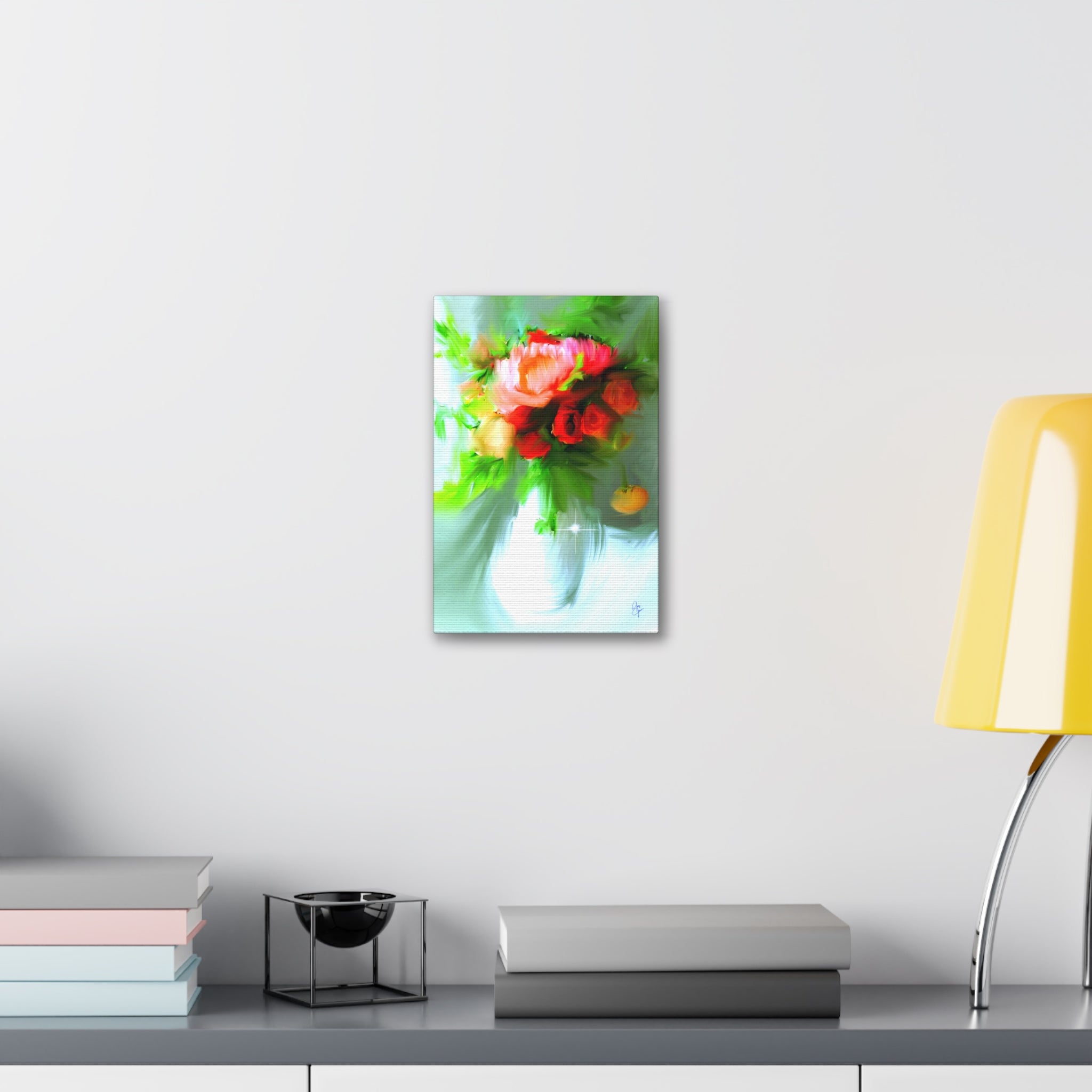 Vibrant Floral Bouquet Canvas Wall Art — Stretched 1.5"