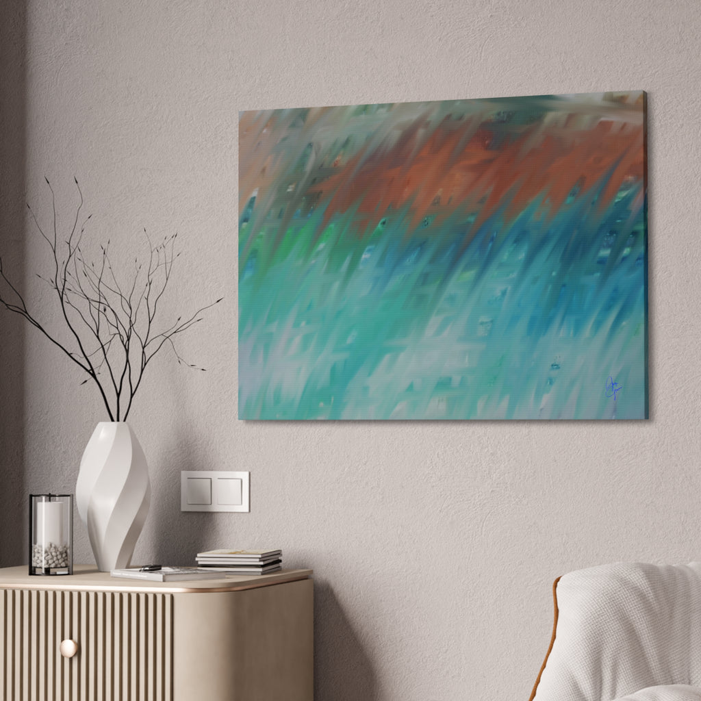 Ocean Breeze Abstract Canvas - Stretched 1.5" Wall Art
