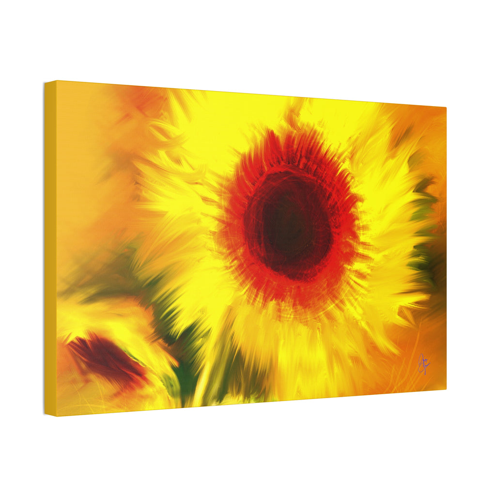Sunflower Canvas Print – Bright Yellow Floral Wall Art (Stretched 1.5")