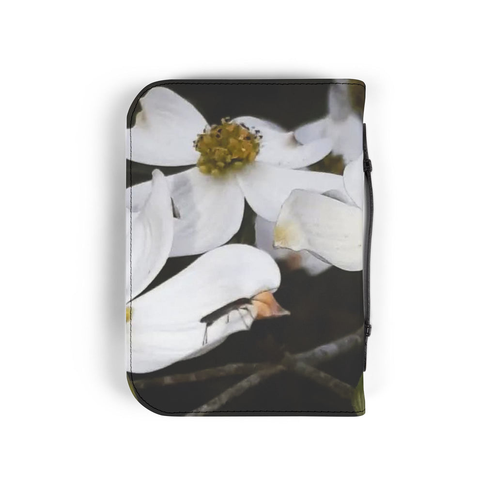 Floral Dogwood Bible Cover — Zippered Floral Scripture Organizer