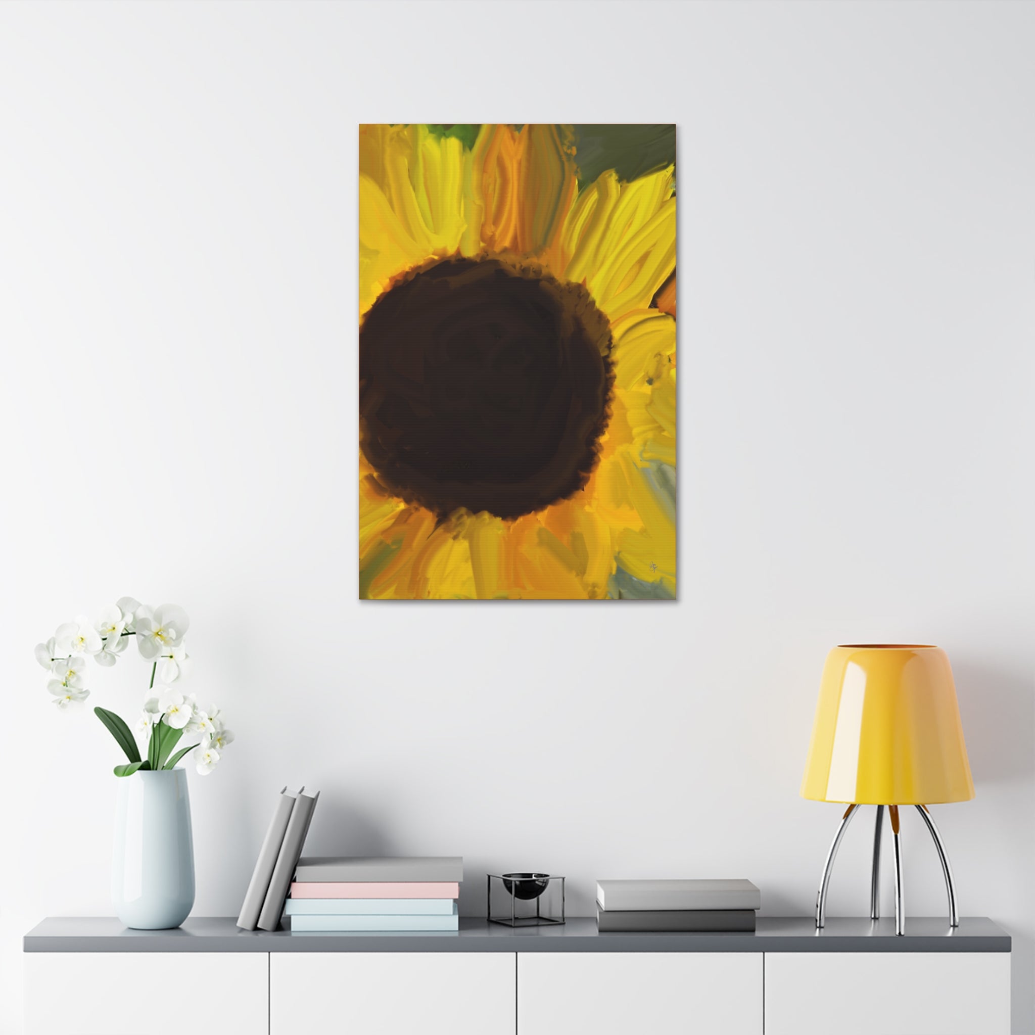 Sunflower Close-Up Canvas Stretched Wall Art