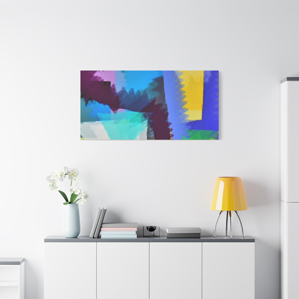 Abstract Color Burst Canvas Print — Vibrant Geometric Wall Art