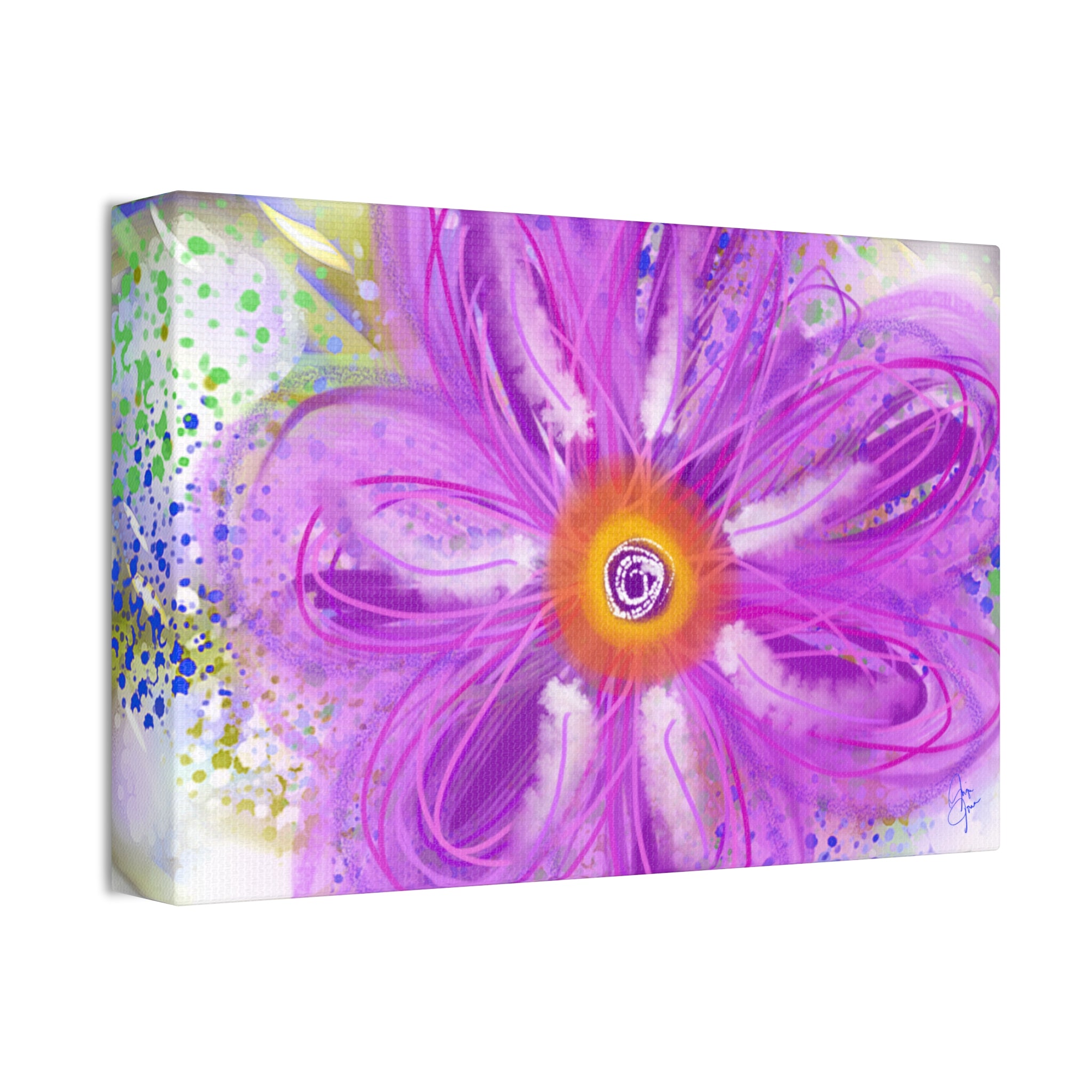 Purple Bloom Floral Canvas - Stretched 1.5" Wall Art