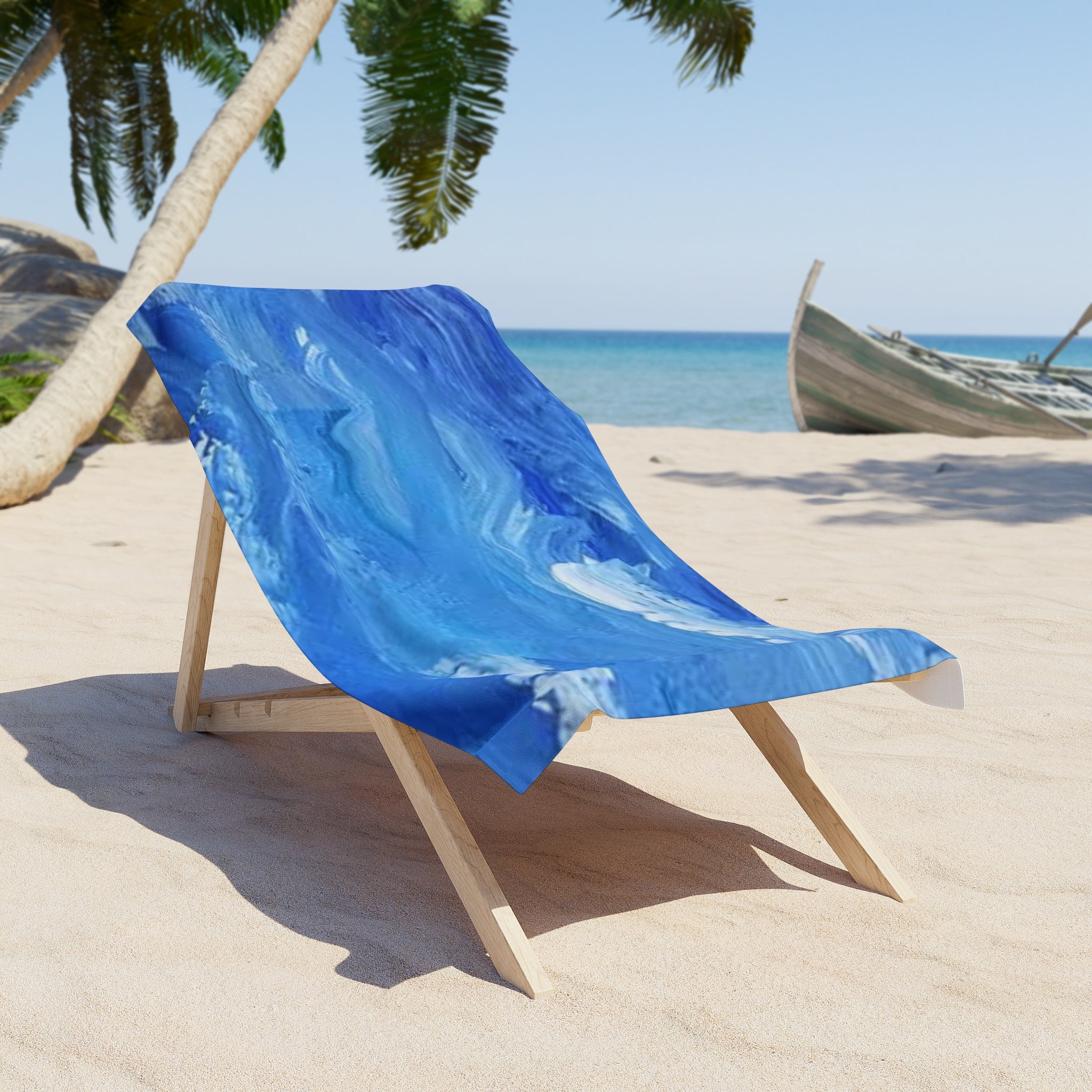 Ocean Waves Beach Towel - Soft and Stylish Poolside Essential