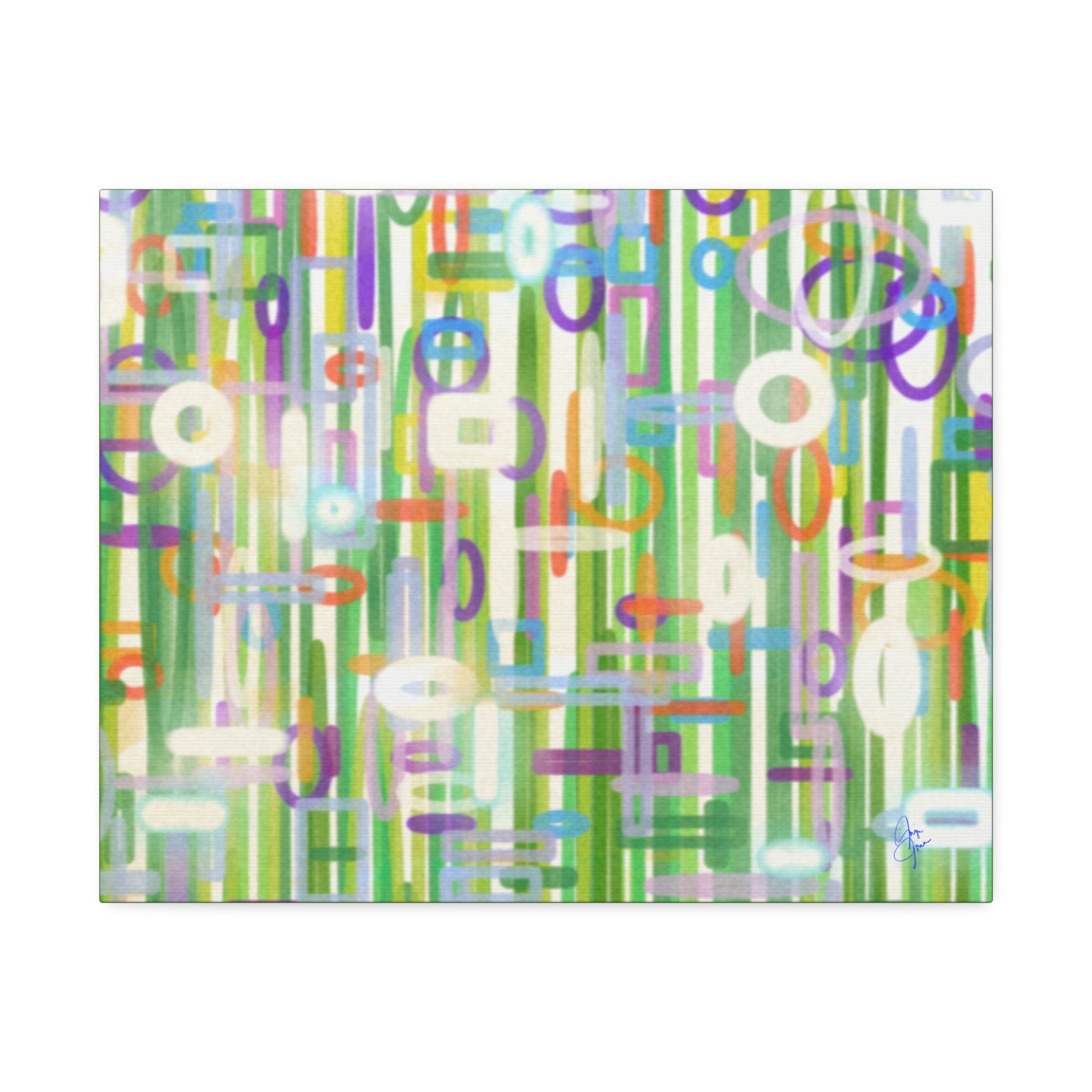 Contemporary Flower Garden Canvas Stretched 1.5"