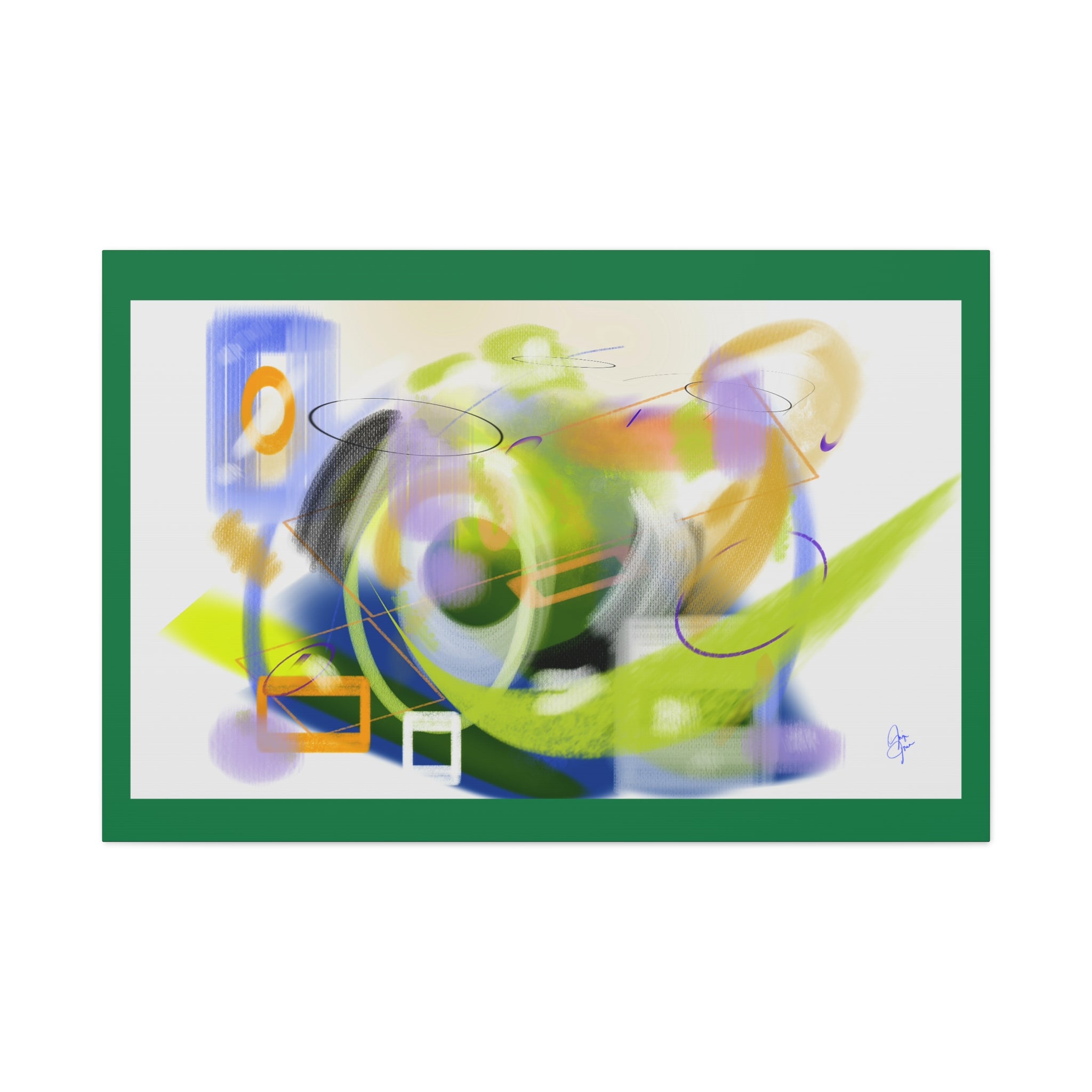 Abstract Color Swirl Matte Canvas Print — Modern Stretched Wall Art