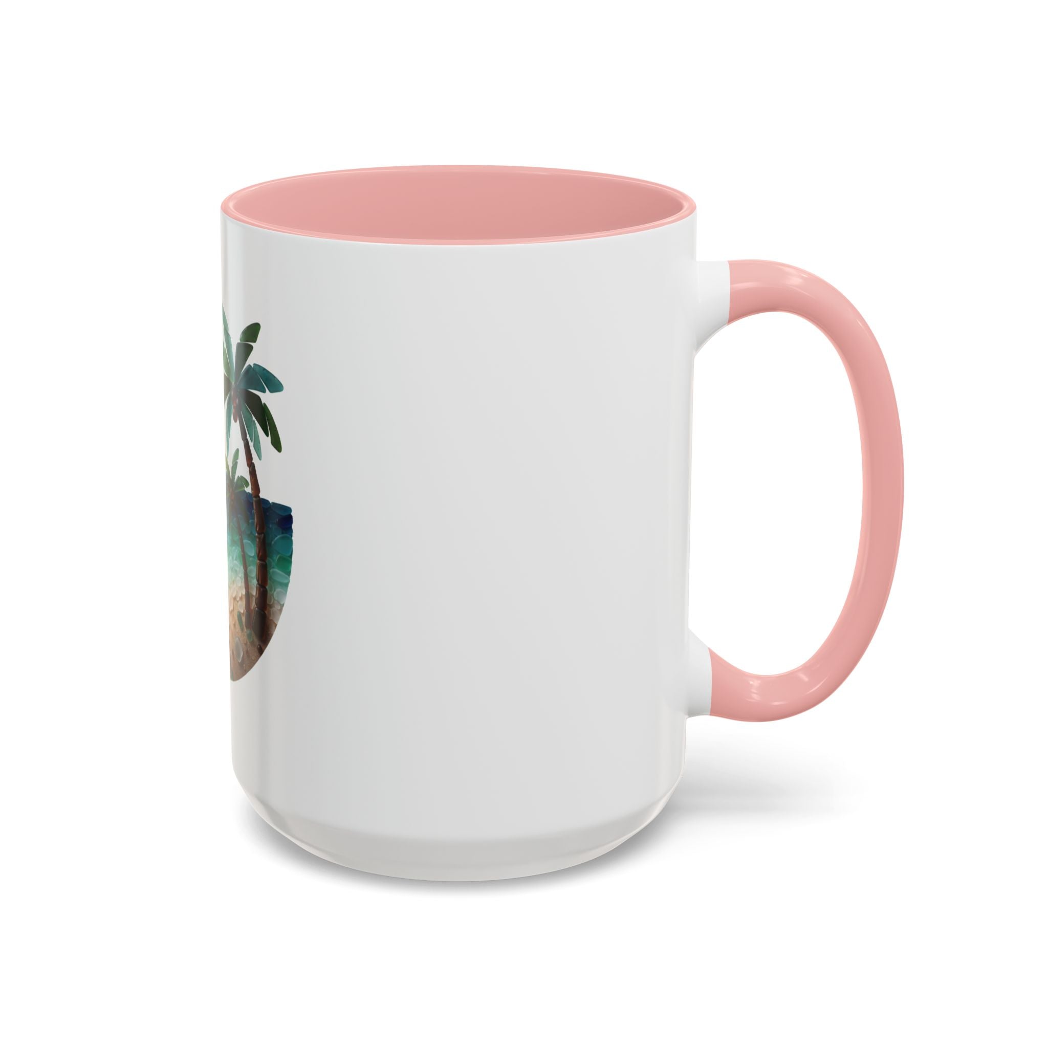 Sunset Beach Coffee Mug — Tropical Palm Ocean Sunrise Accent Mug (11/15oz)