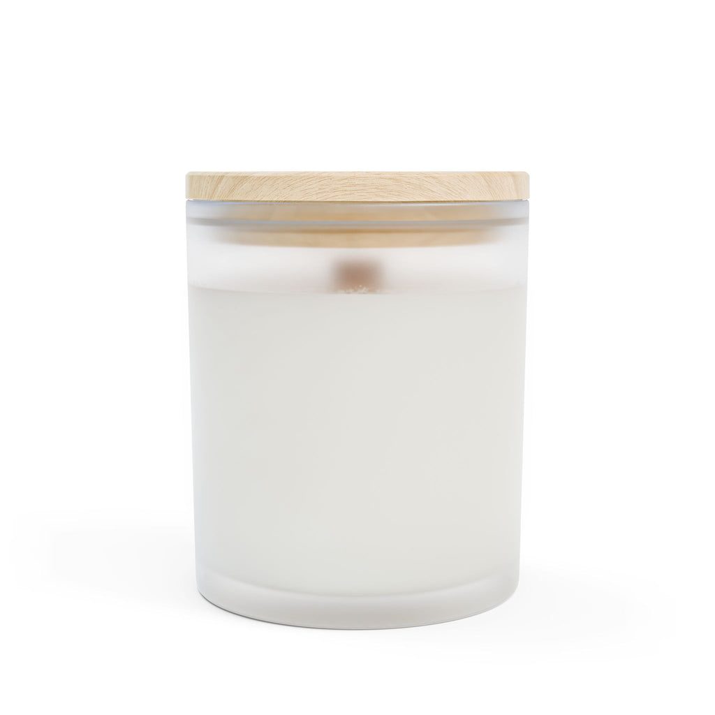 Frosted Glass Candle — Purple Watercolor Roses 11oz Scented Candle