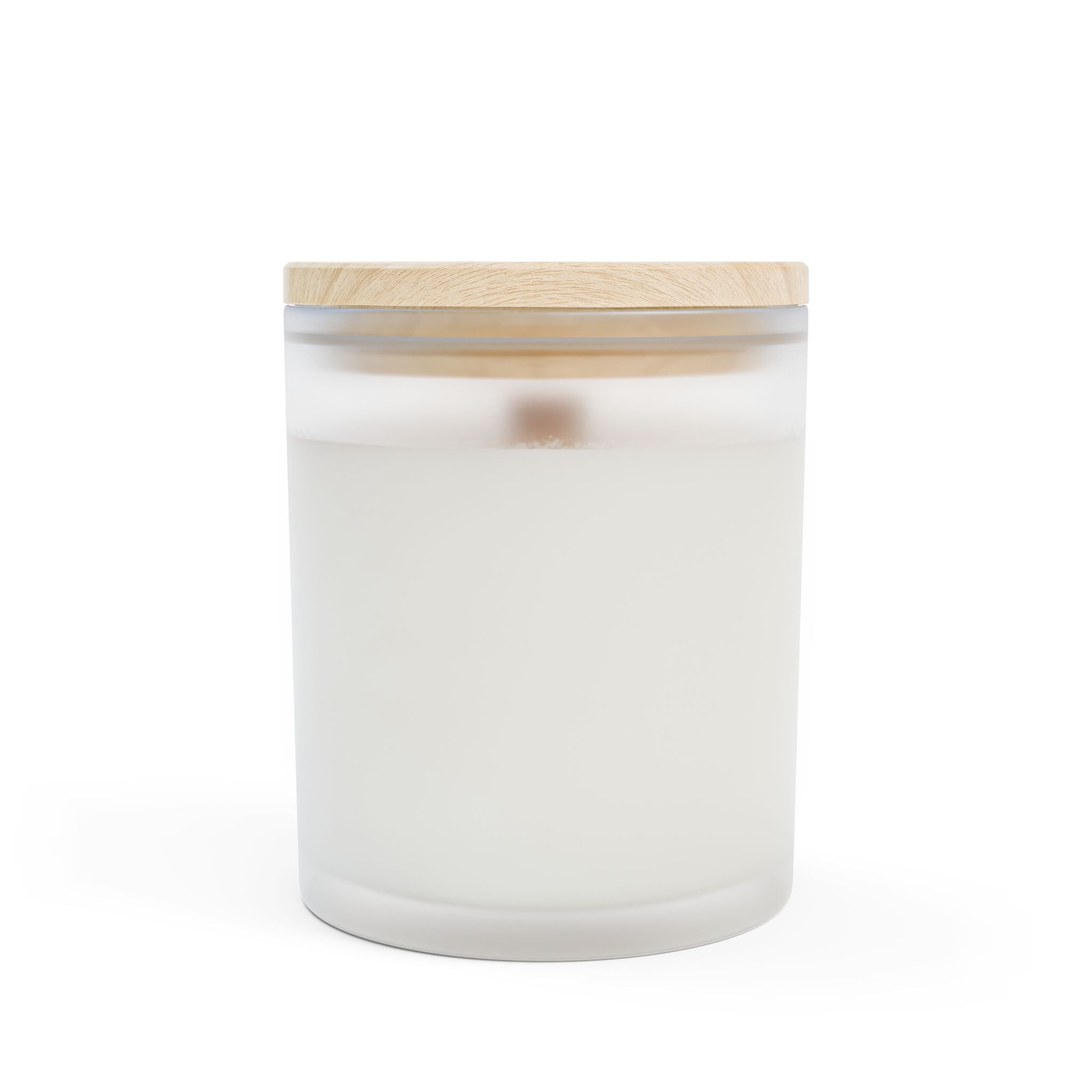 Frosted Glass Candle — Purple Watercolor Roses 11oz Scented Candle