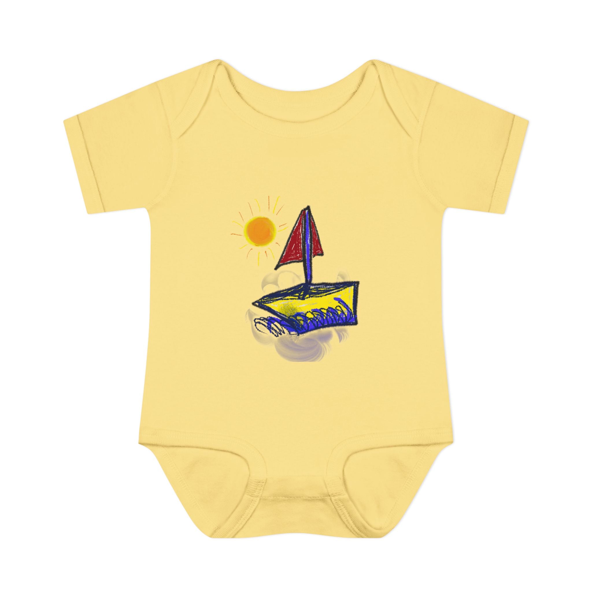 Sailboat Sunshine Infant Bodysuit – Cute Baby Nautical Onesie