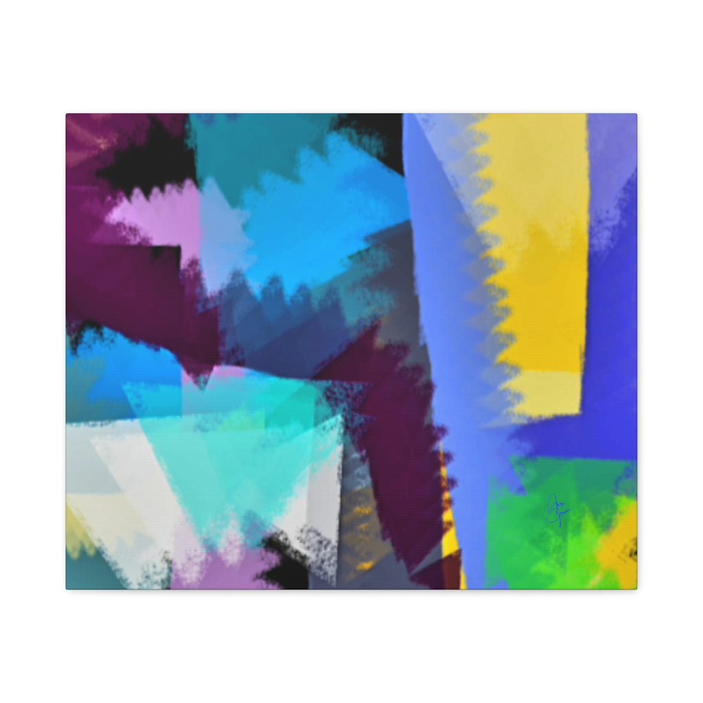 Abstract Color Burst Canvas Print — Vibrant Geometric Wall Art