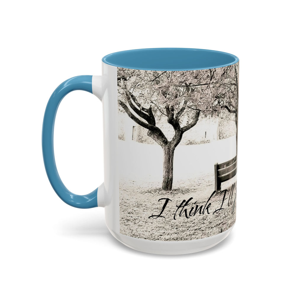 Conversation Bench Coffee Mug — 'I'll Join the Conversation' Accent Ceramic Mug