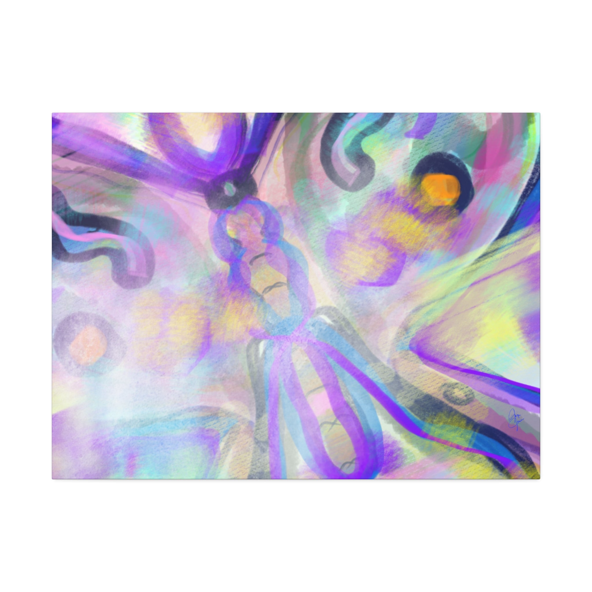 Abstract Pastel Butterfly Canvas — Stretched 1.5" Wall Art