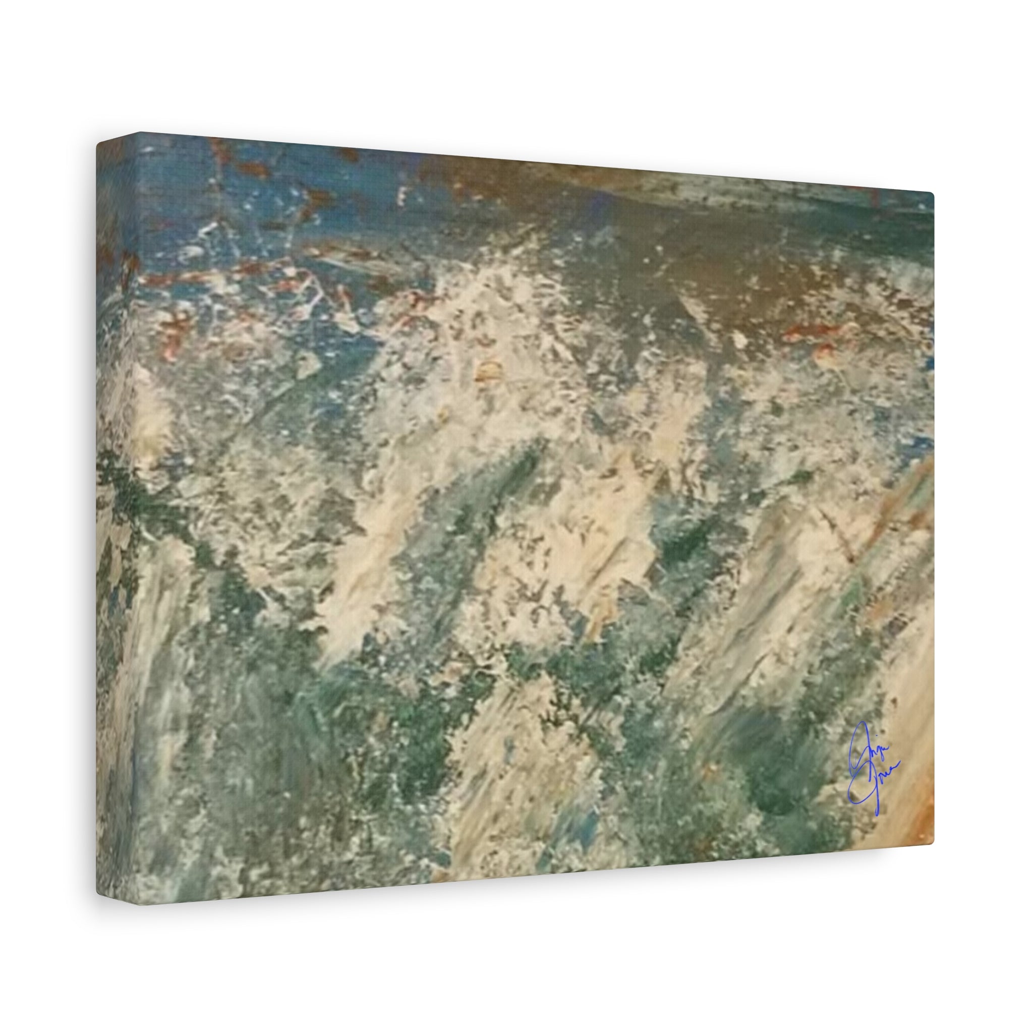 Abstract Ocean Wave Canvas Print — Matte Stretched 1.25"