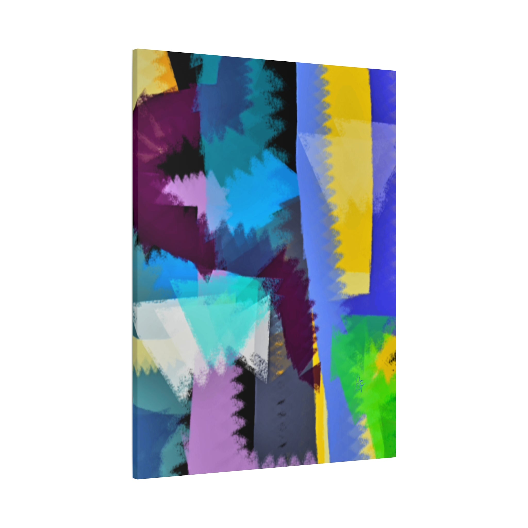Abstract Color Burst Canvas Print — Vibrant Geometric Wall Art