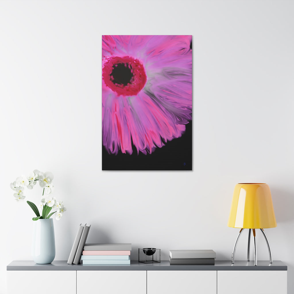 Pink Gerbera Canvas Wall Art – Vibrant Floral Stretched Canvas (1.5" Depth)