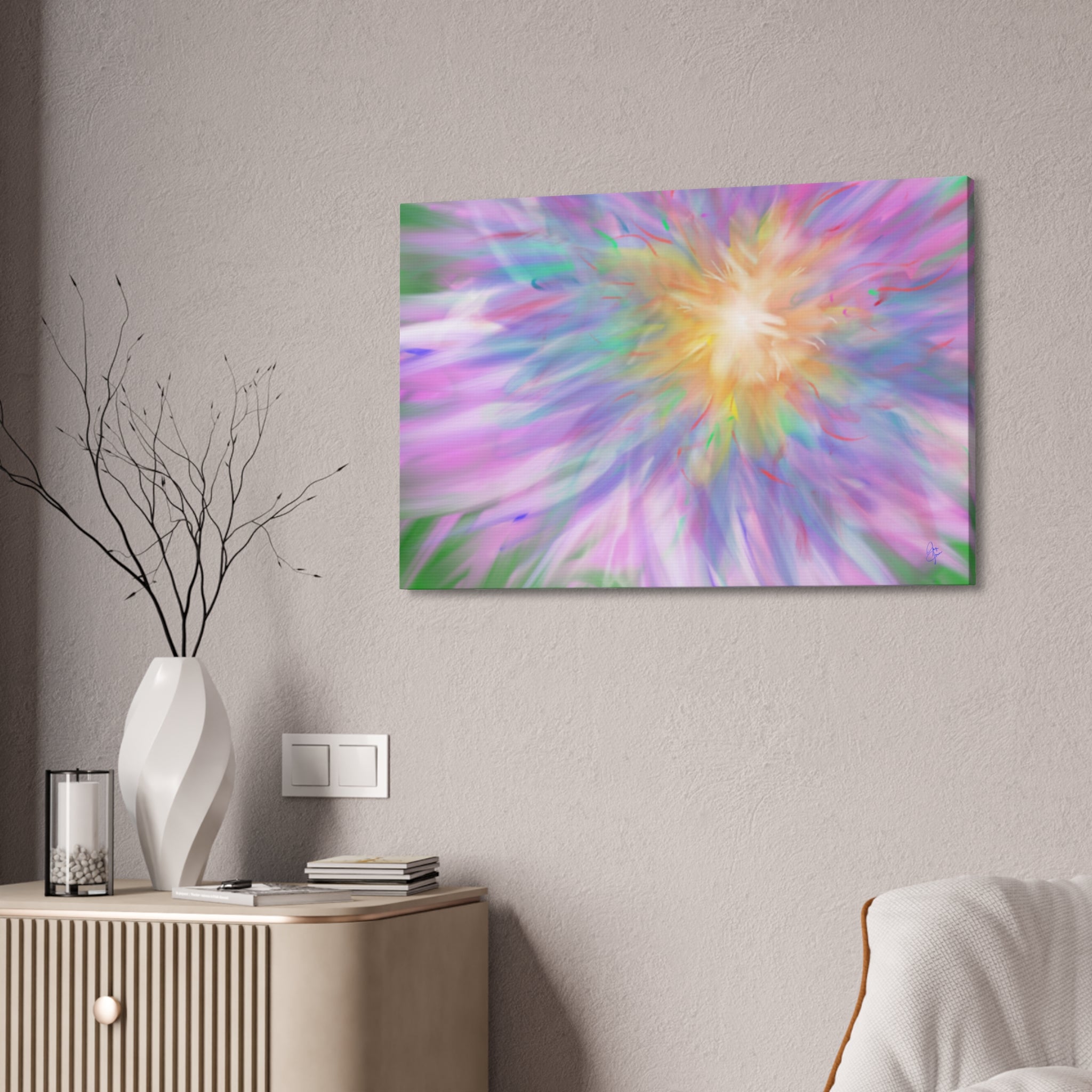 Vibrant Lilypad Stretched Canvas Wall Art