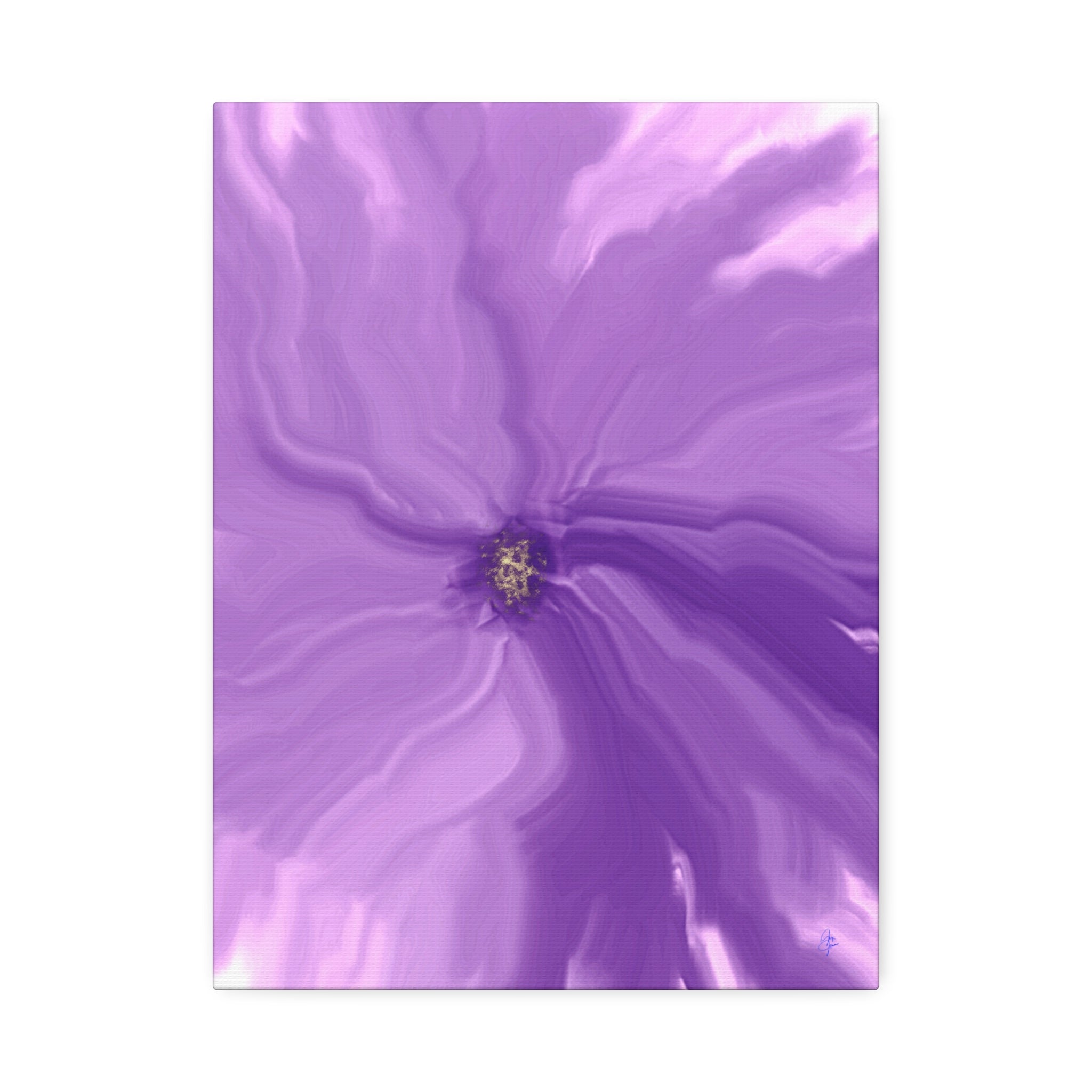 Abstract Purple Swirl Canvas Art – Stretched 1.5"