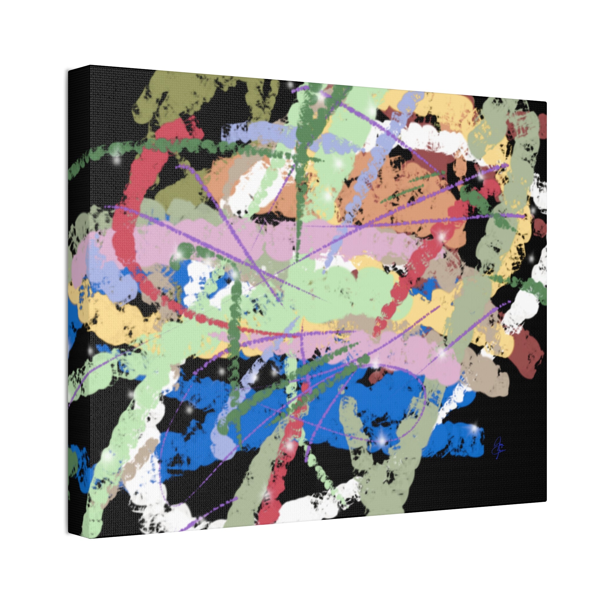 Abstract Color Splash Canvas Print — Vibrant Modern Wall Art (Stretched 1.5")