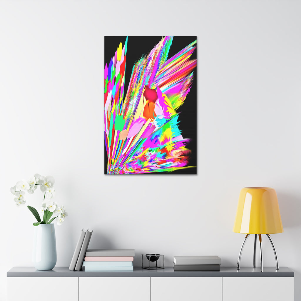 Abstract Neon Burst Canvas Print — Vibrant Pop Art Wall Decor