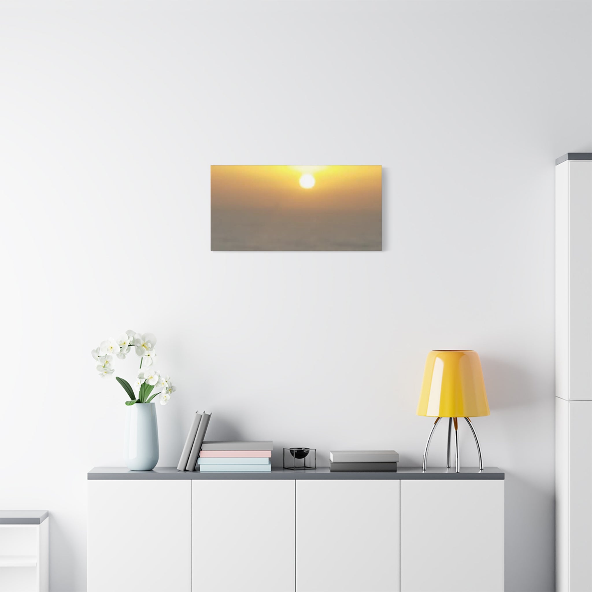 Sunset Seascape Matte Canvas Wall Art – Stretched 1.25" Coastal Sunset Print