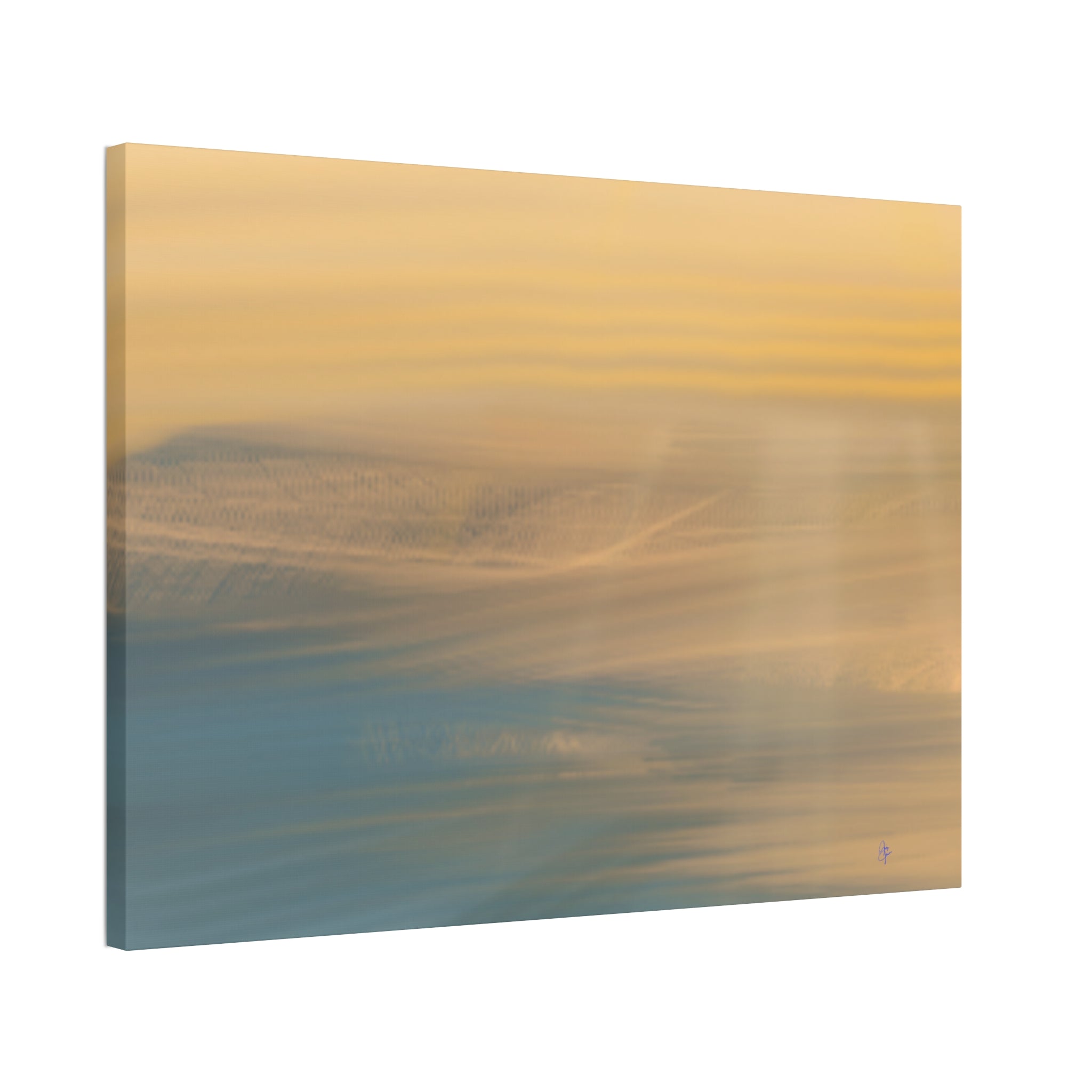 Sunset Blur Abstract Canvas Print – Warm Coastal Wall Art