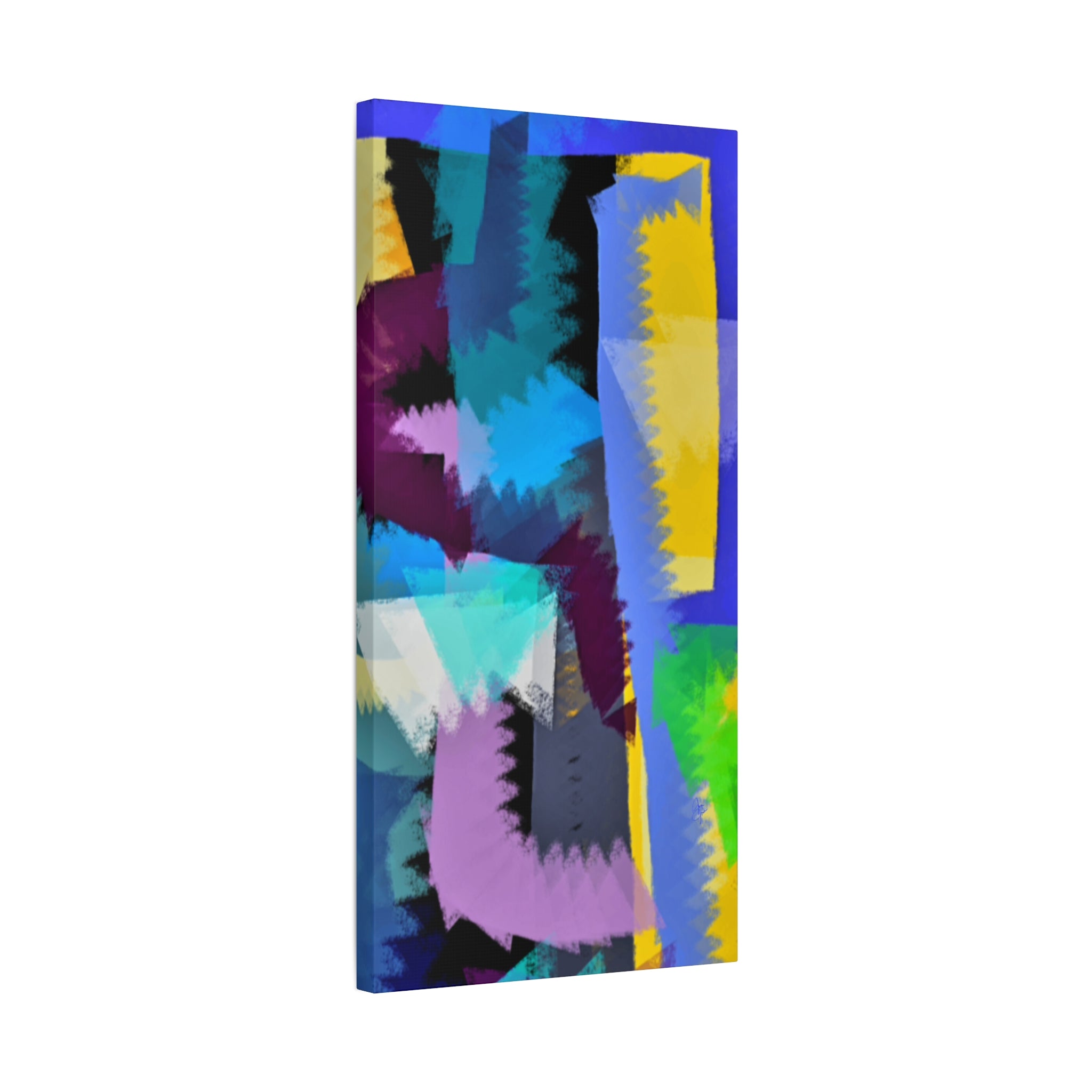 Abstract Color Burst Canvas Print — Vibrant Geometric Wall Art