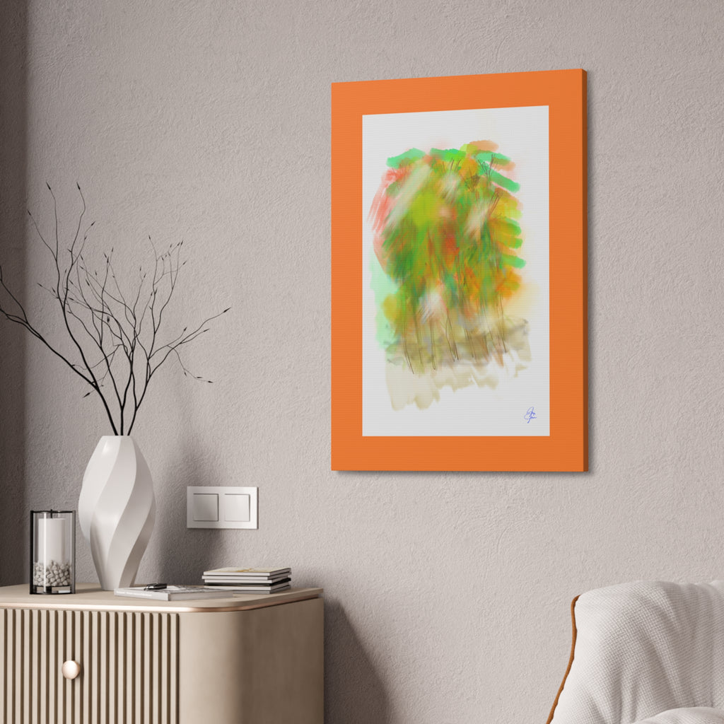 Abstract Green Forest Canvas — Stretched Wall Art