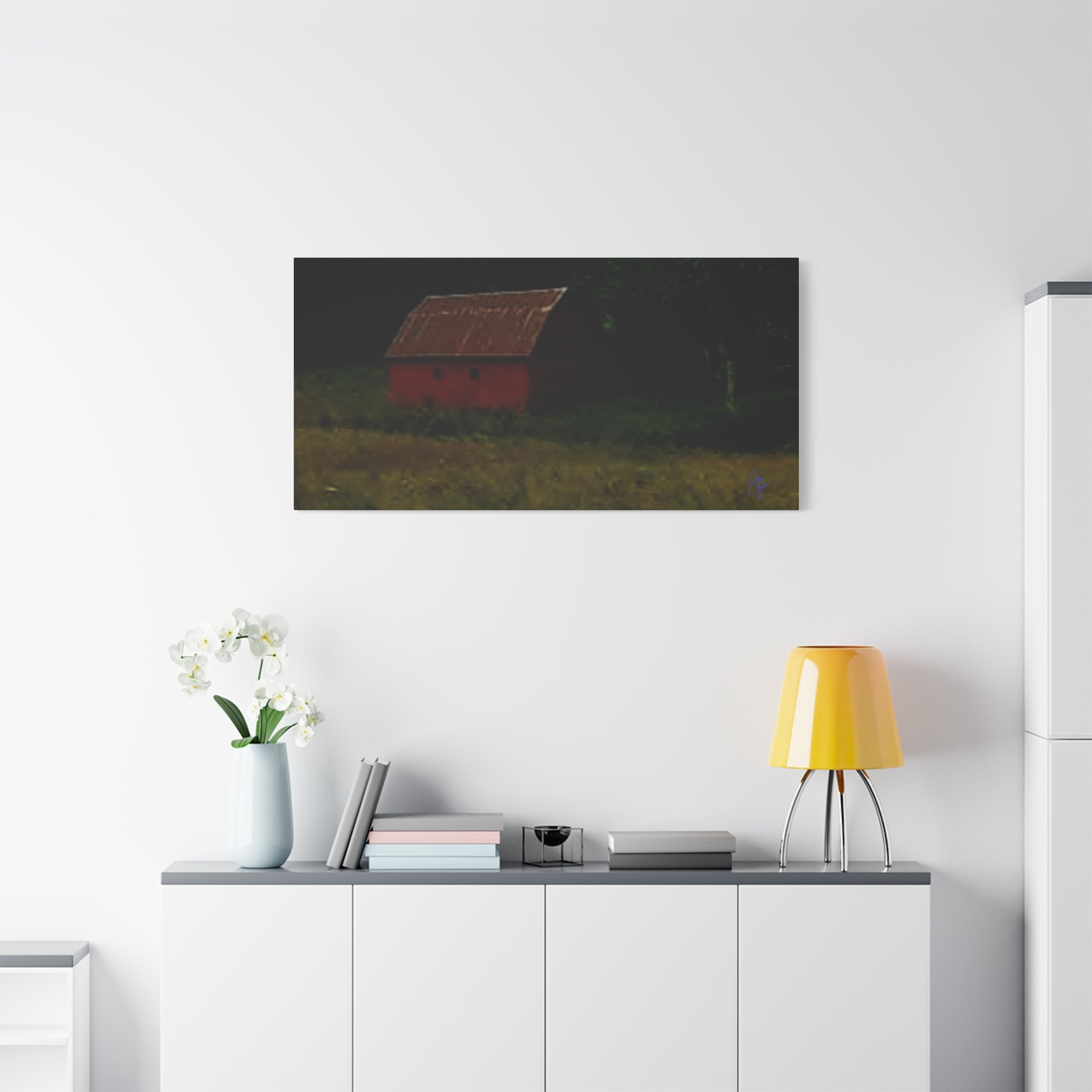 North Carolina  Rustic Red Barn Matte Canvas Wall Art (Stretched 1.25")