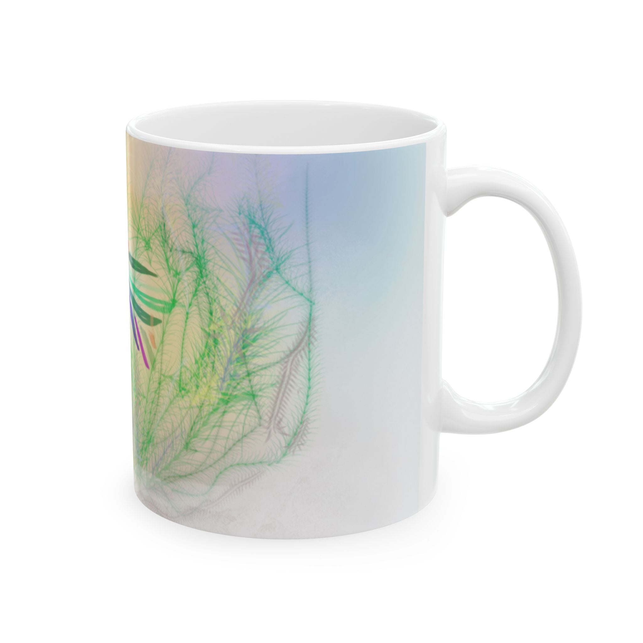 Dragonfly Garden Ceramic Mug — Colorful Nature Art, 11oz & 15oz