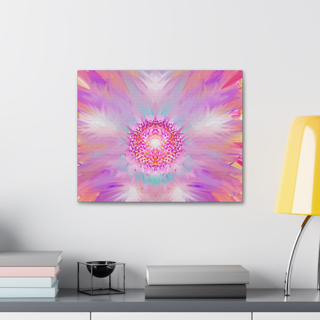 Pink Mandala Abstract Canvas - Stretched 1.5" Wall Art