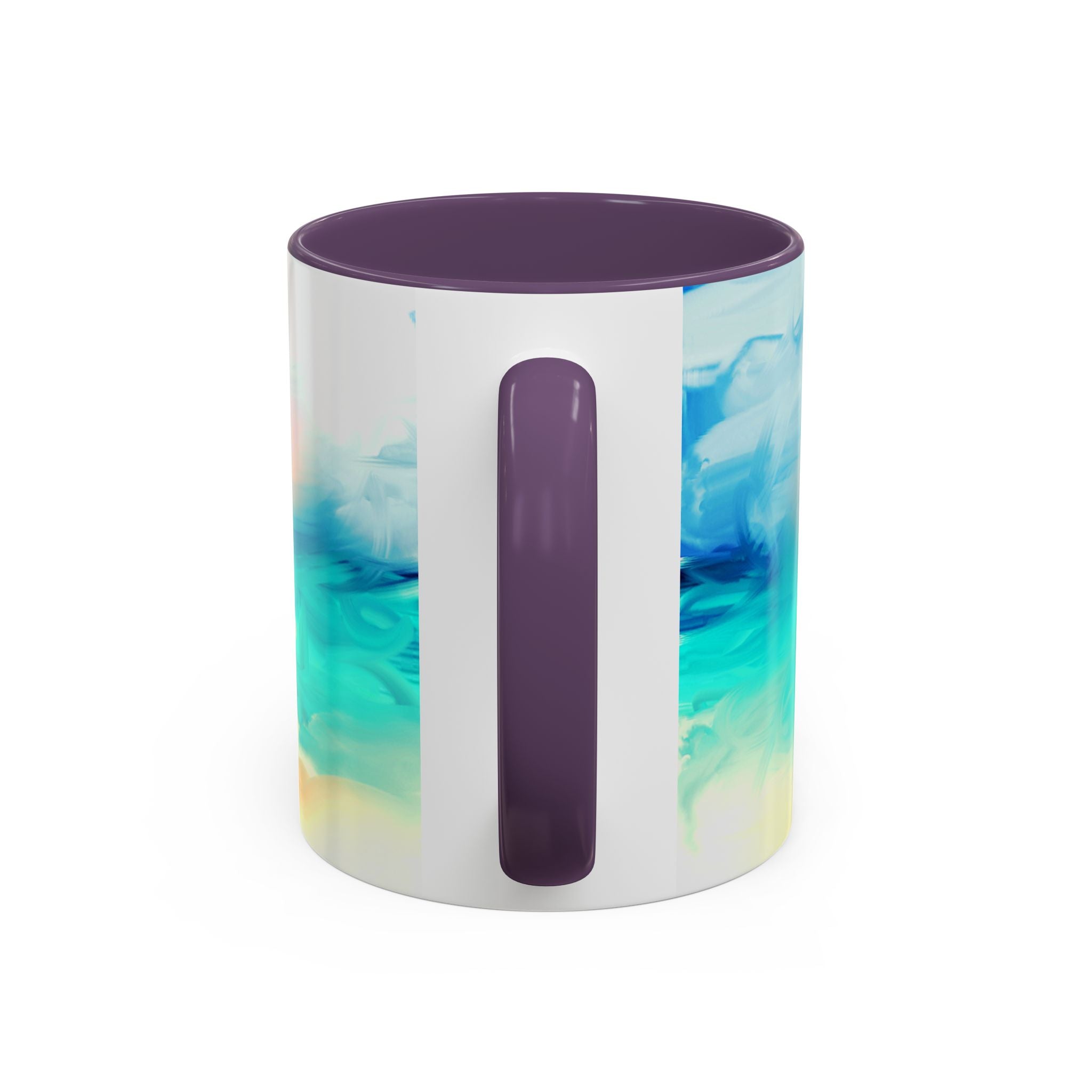 Beach Sunrise Accent Coffee Mug — Tropical Ocean Scene 11/15oz