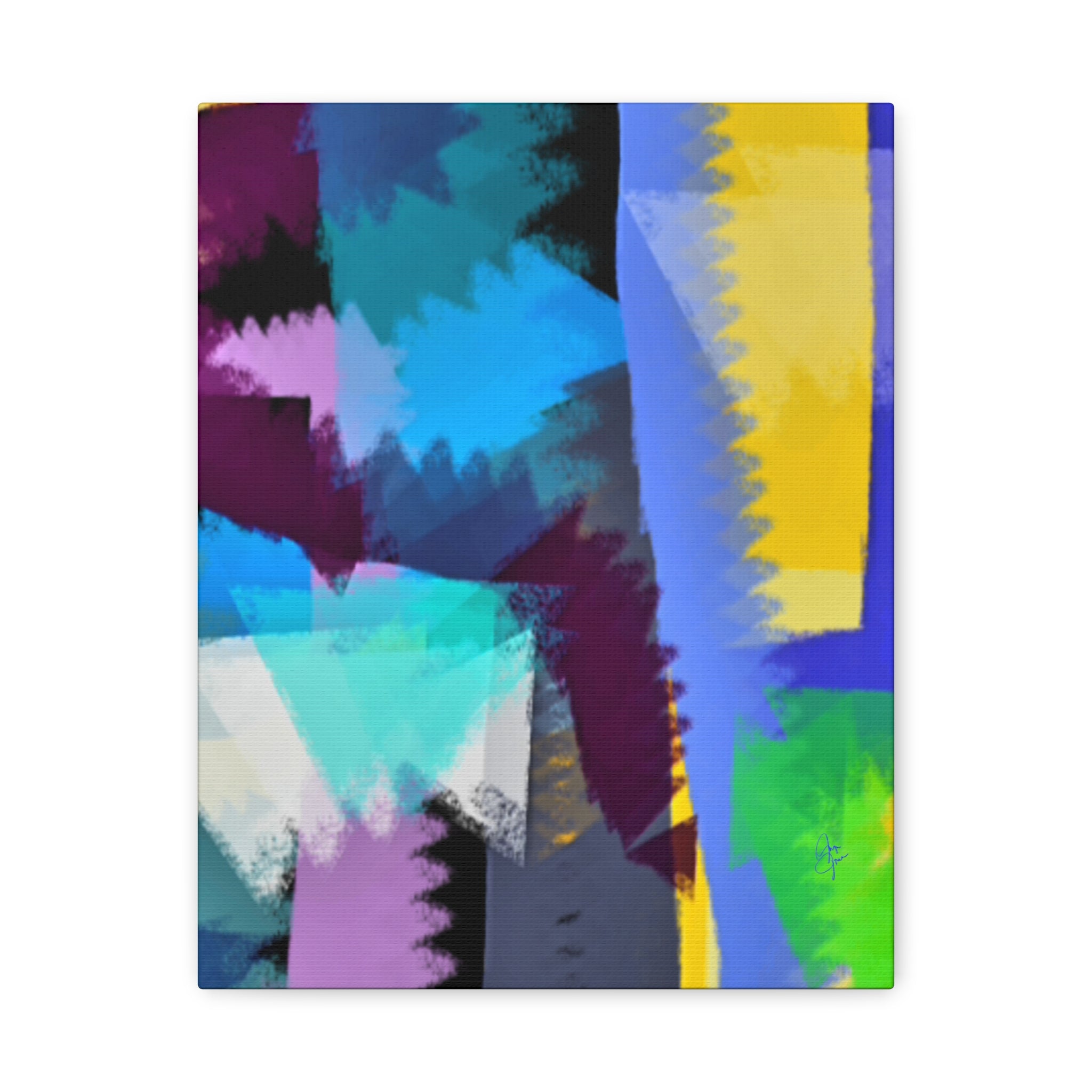 Abstract Color Burst Canvas Print — Vibrant Geometric Wall Art