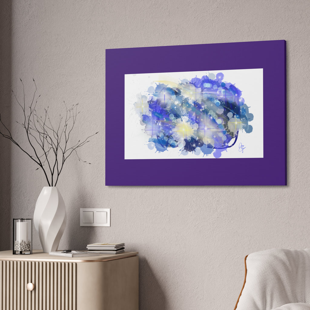Abstract Blue Galaxy Canvas Print — Stretched 1.5" Wall Art