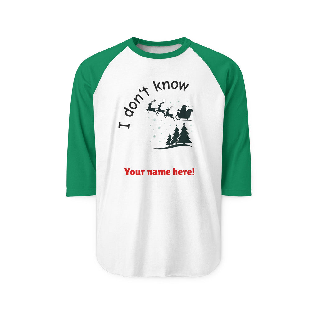 Personalized Raglan Shirt — "Kristina!" Name Baseball Tee