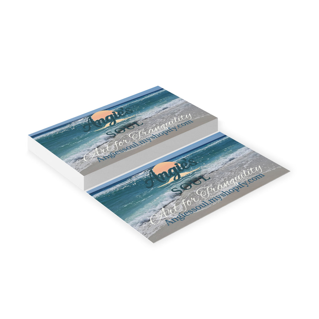 Tranquil Beach Business Cards — 'Art for Tranquility' Professional Cards