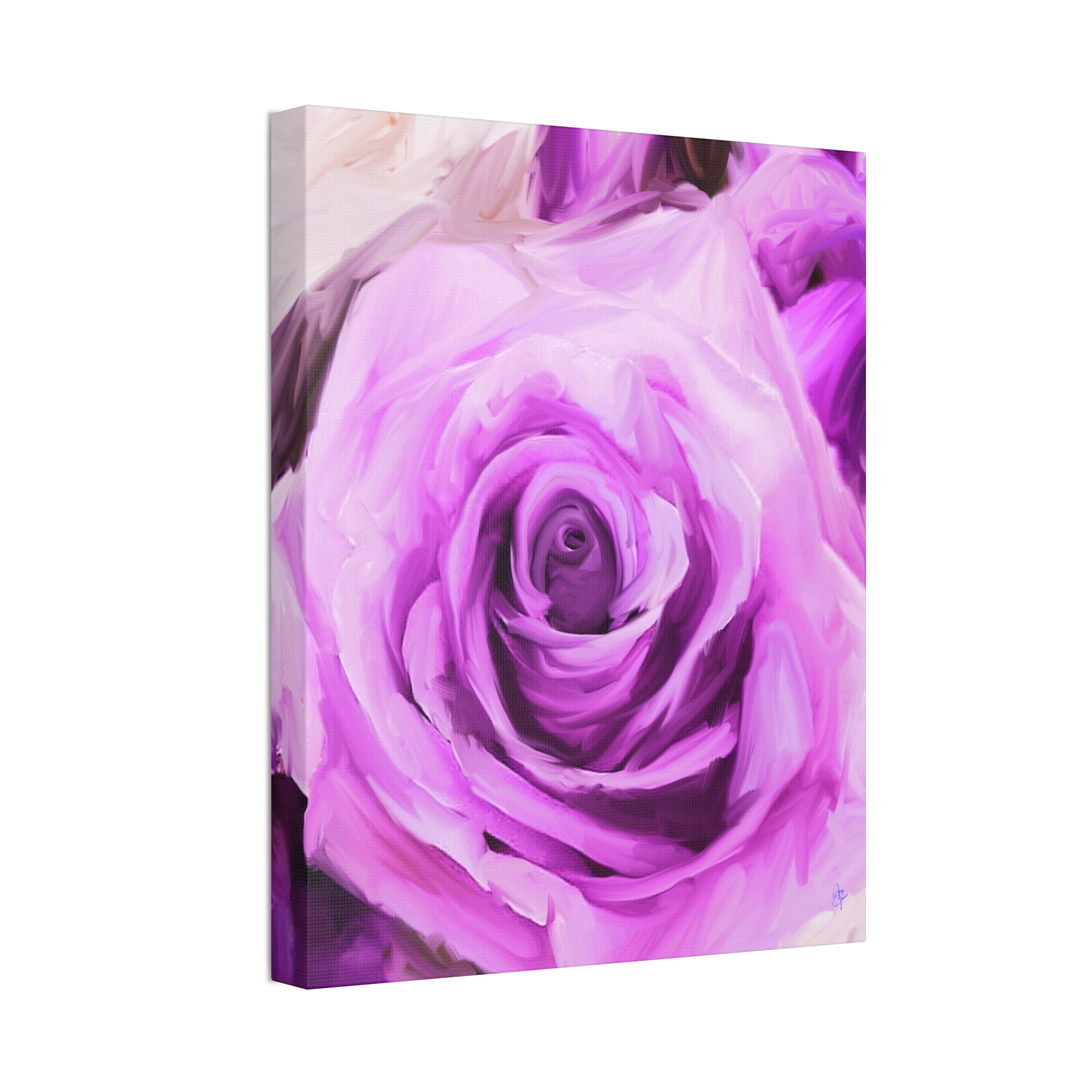 Lavender Rose Abstract Canvas Print — Stretched 1.5" Wall Art