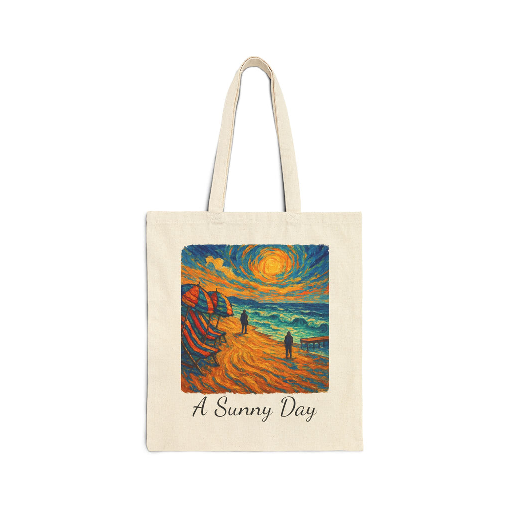Van Gogh-Inspired 'A Sunny Day' Cotton Canvas Tote Bag